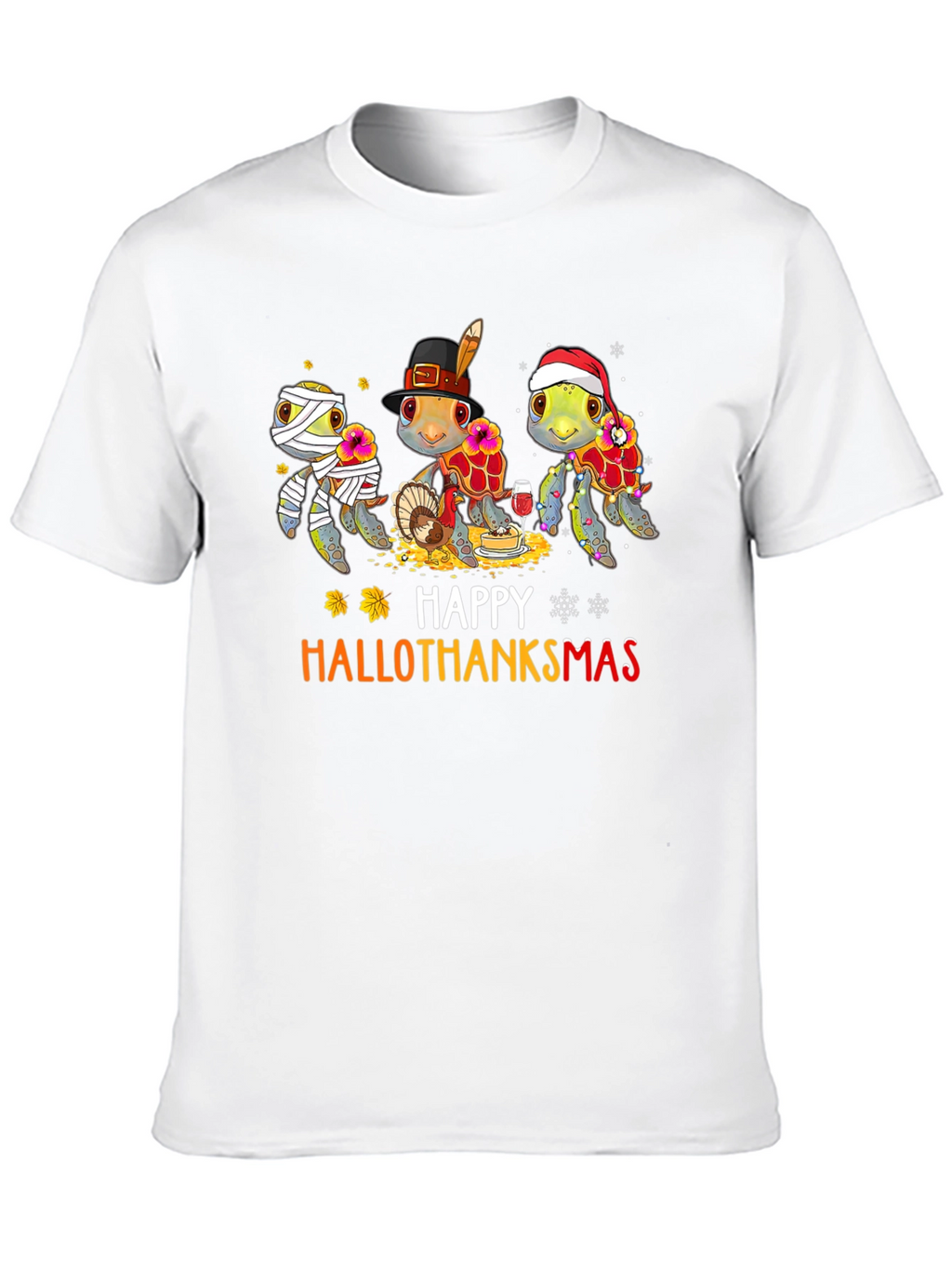 Happy Hallothanksmas Turtle T-Shirt