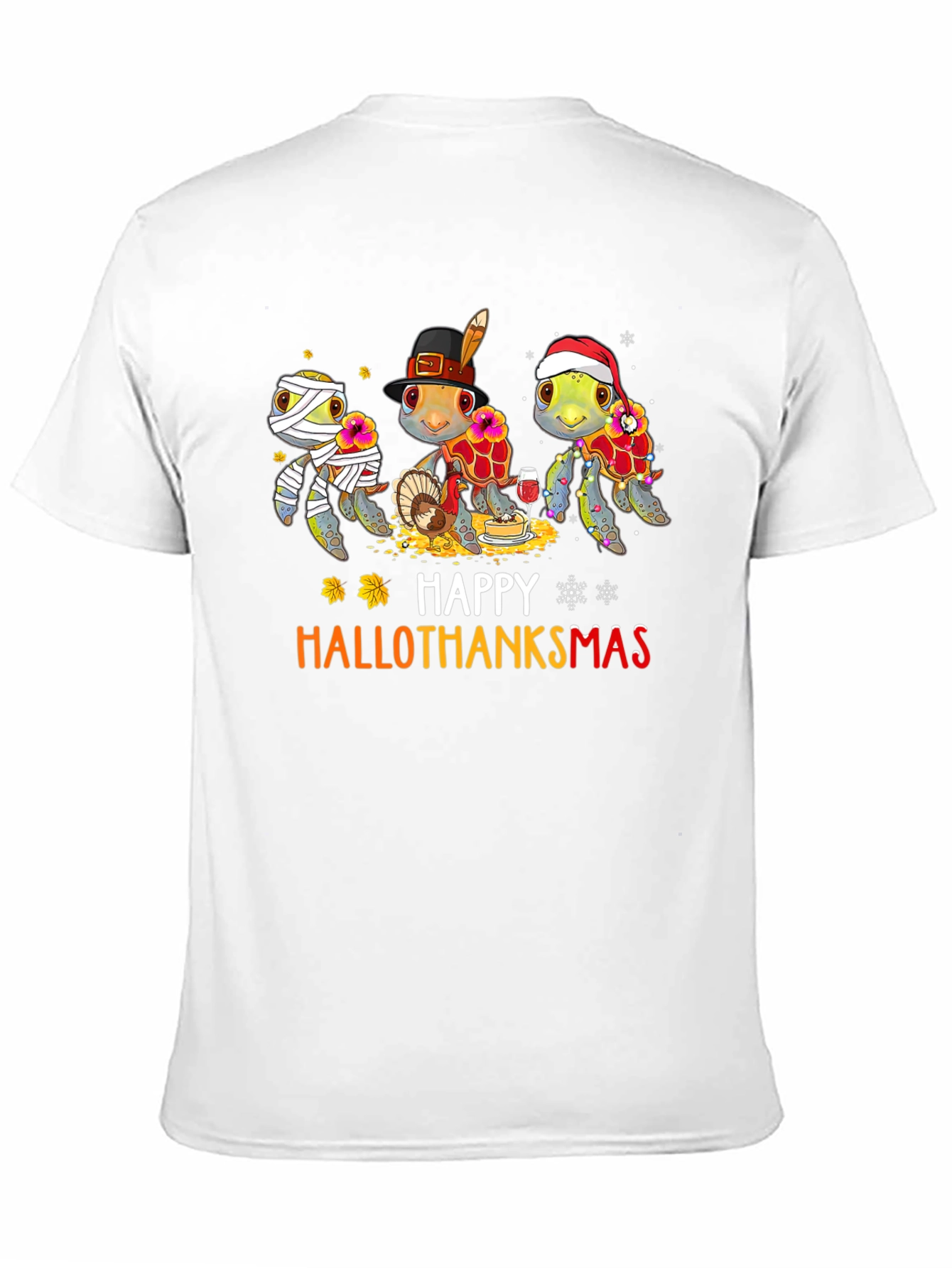 Happy Hallothanksmas Turtle T-Shirt