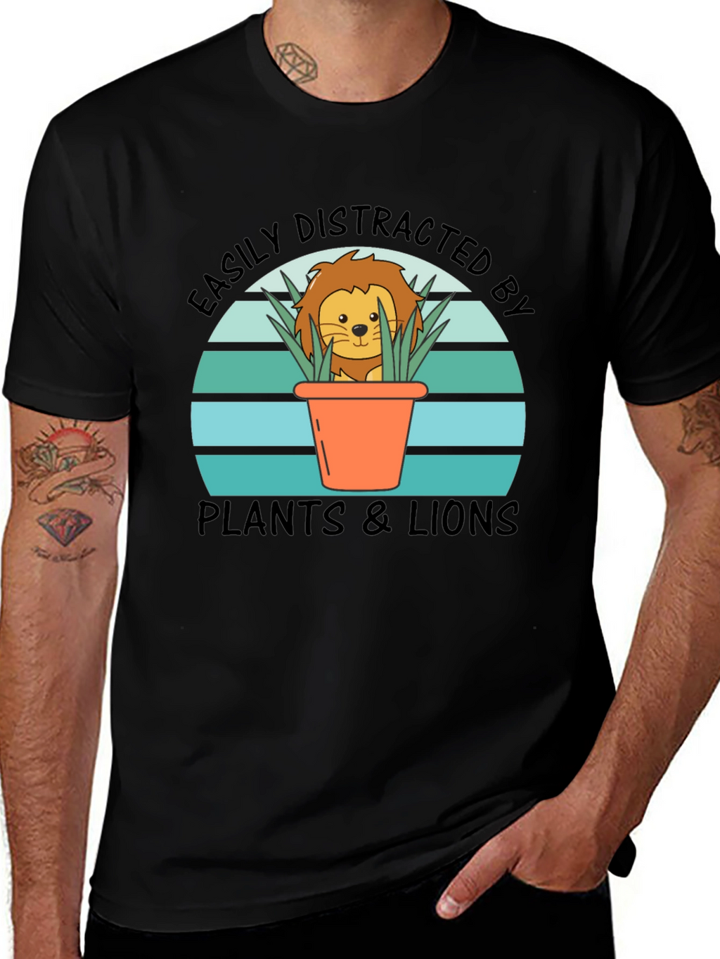 Easily Distracted by Plants & Lions Graphic Tee