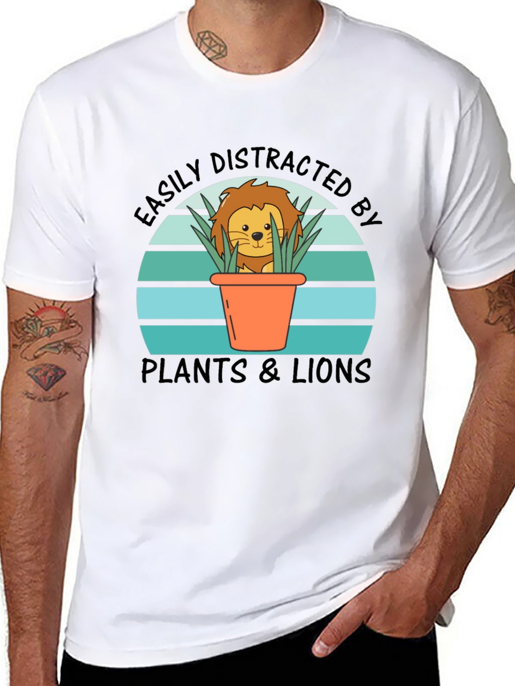 Easily Distracted by Plants & Lions Graphic Tee