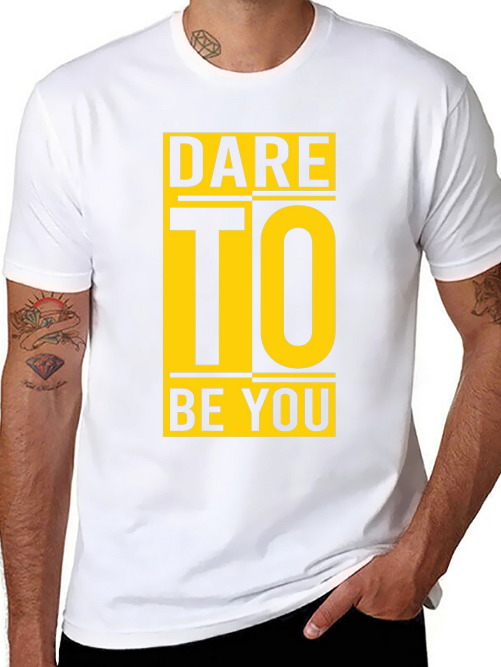 Dare To Be You Graphic Black T-Shirt