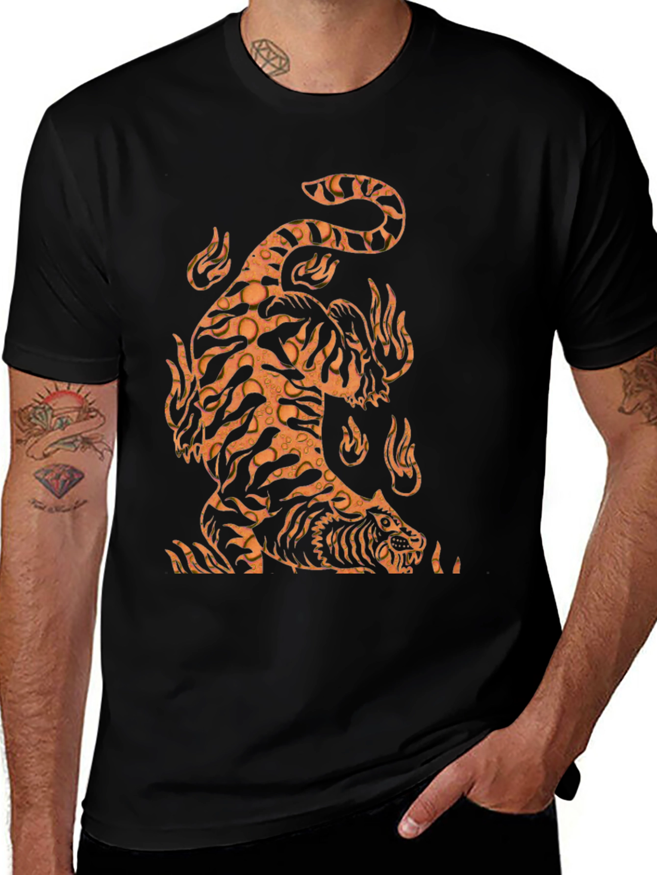 Black Tiger Graphic Tee - Mens