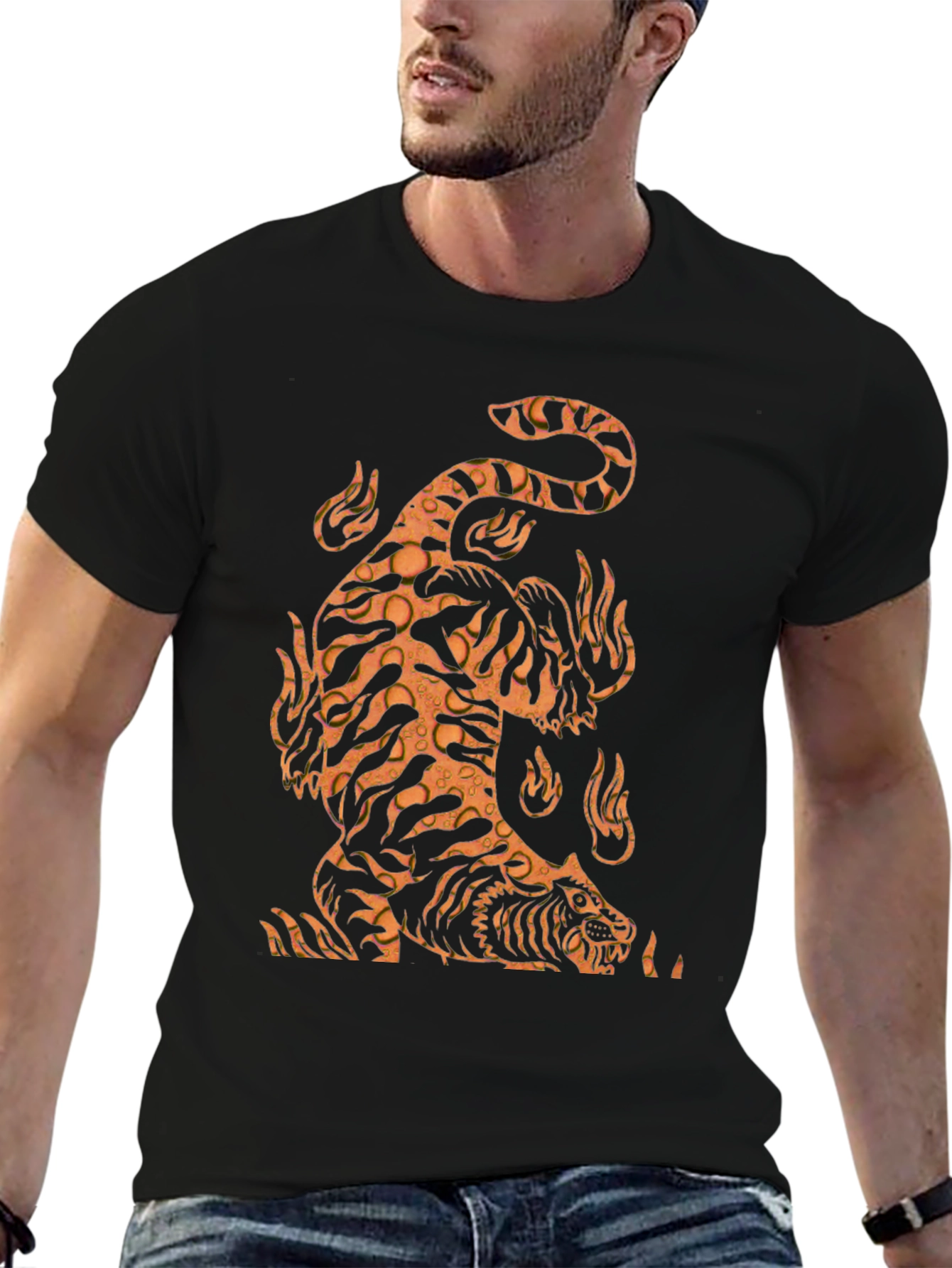 Black Tiger Graphic Tee - Mens