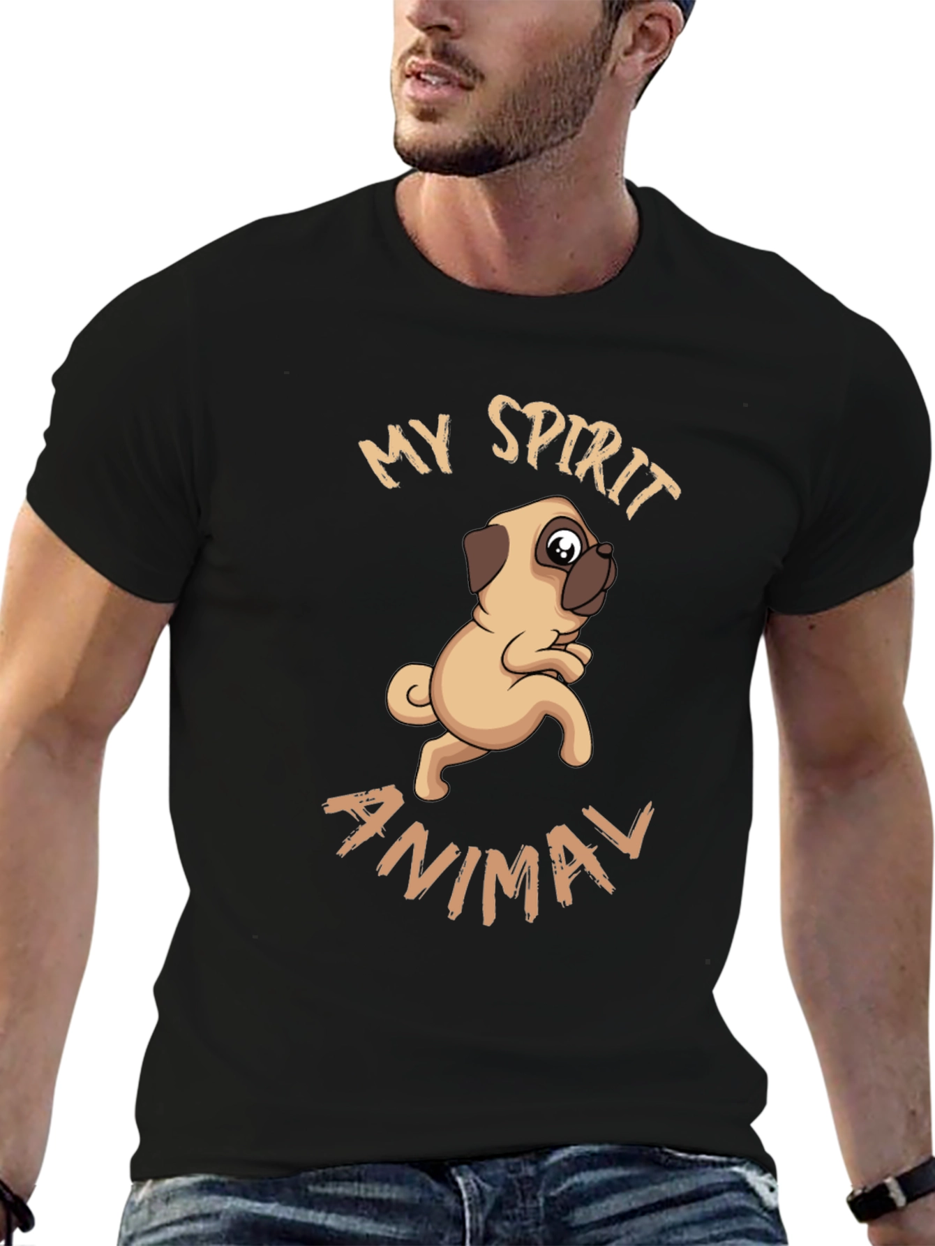 My Spirit Animal Pug Graphic T-Shirt
