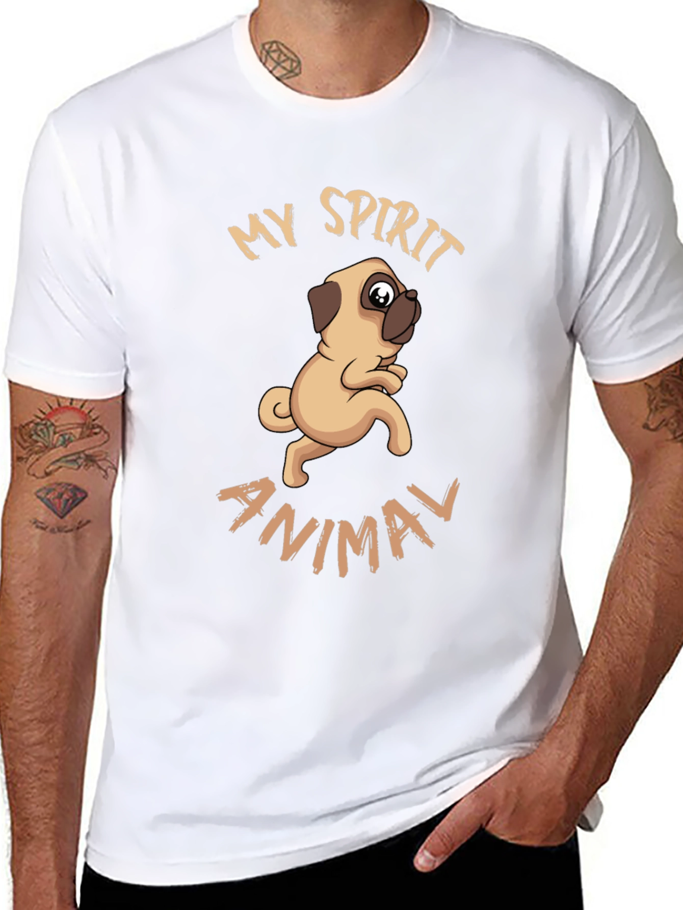 My Spirit Animal Pug Graphic T-Shirt