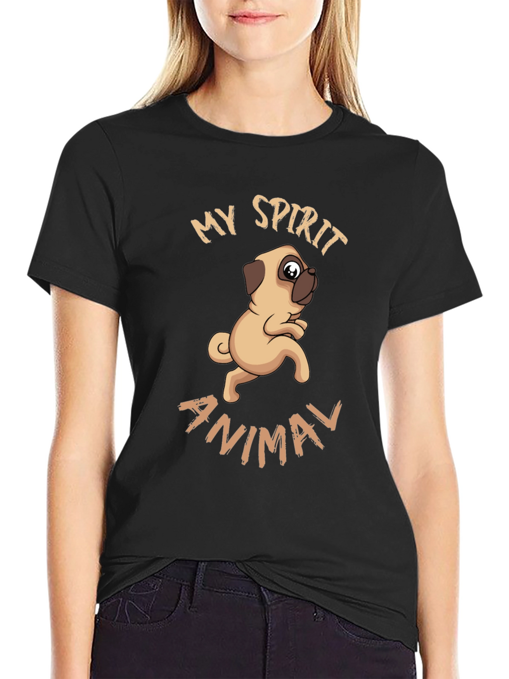 My Spirit Animal Pug Graphic T-Shirt