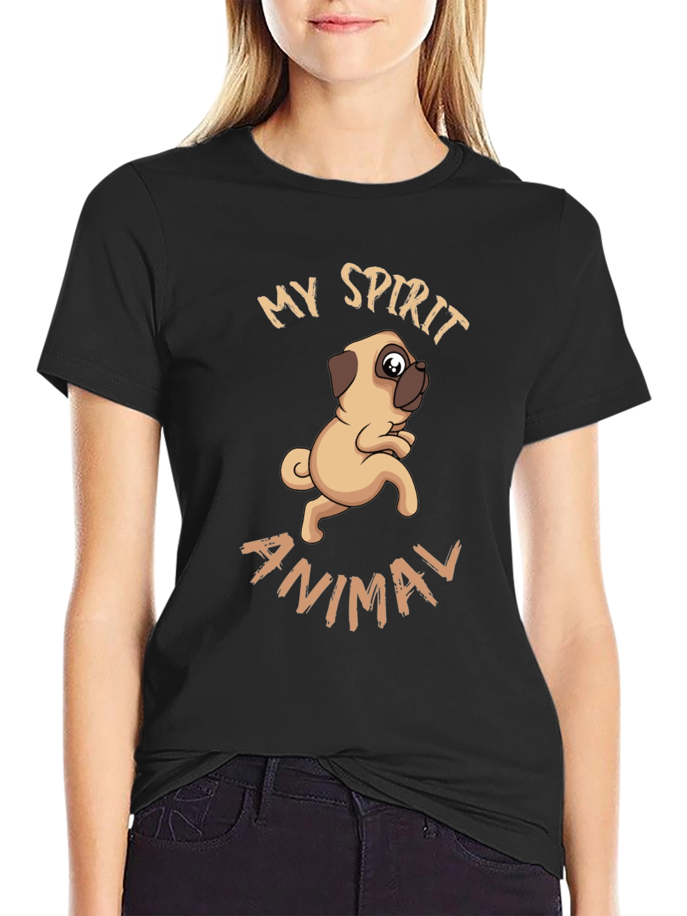 My Spirit Animal Pug Graphic T-Shirt