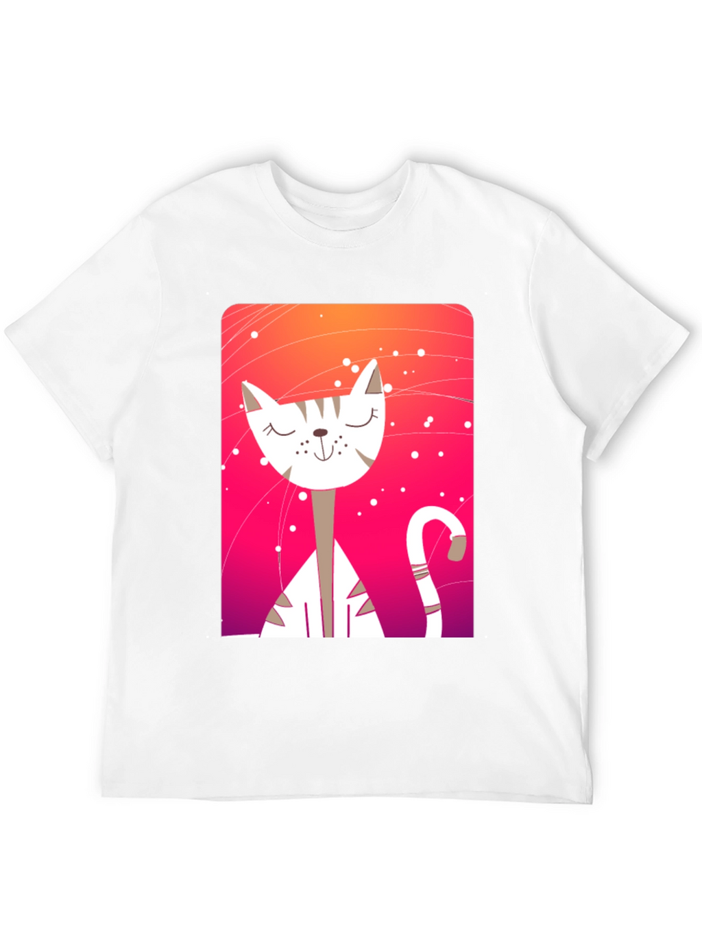 Cute Cat Graphic Tee - Unisex Black T-Shirt