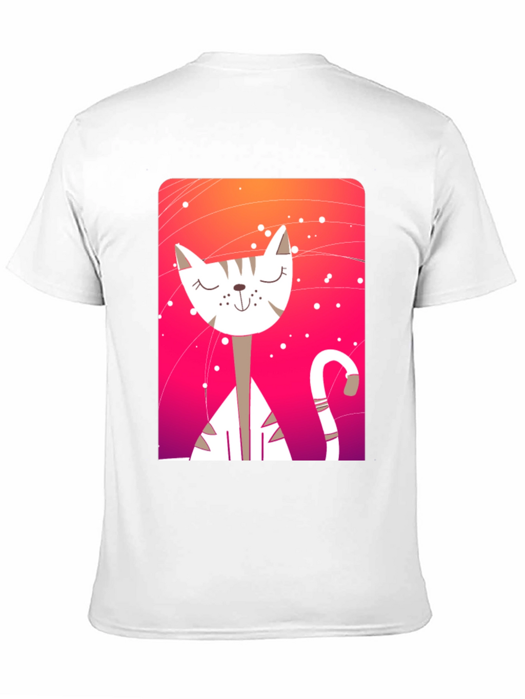 Cute Cat Graphic Tee - Unisex Black T-Shirt