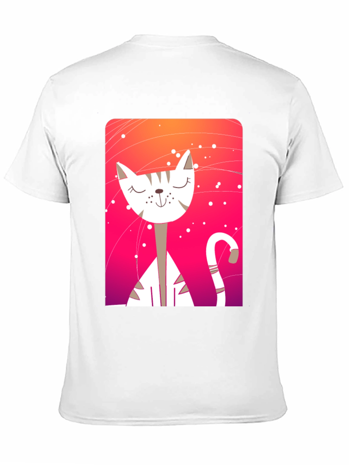 Cute Cat Graphic Tee - Unisex Black T-Shirt