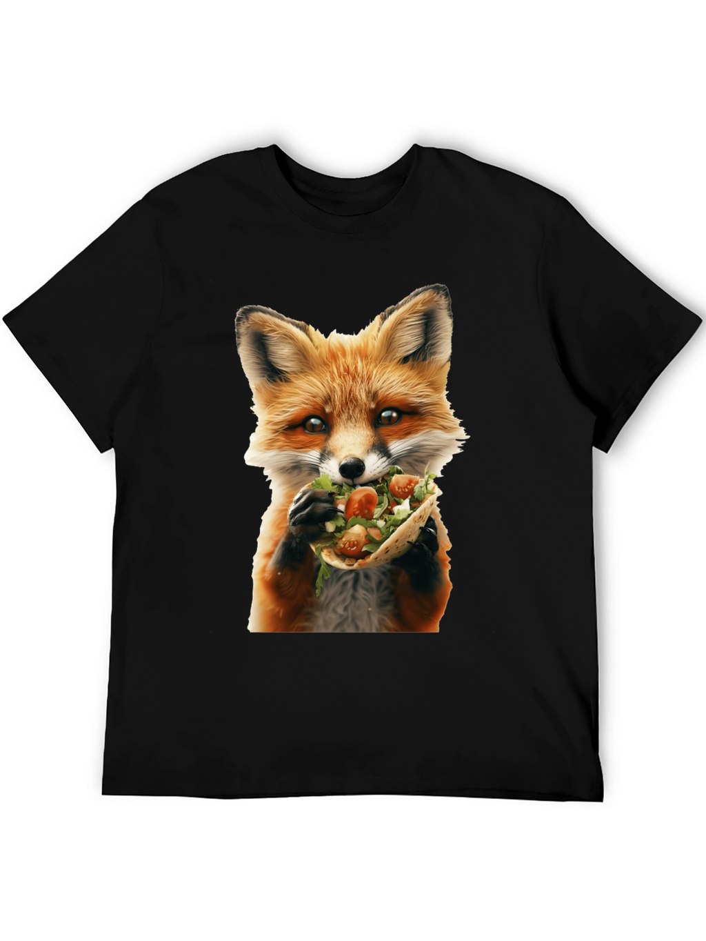 Fox Eating Taco Graphic T-Shirt