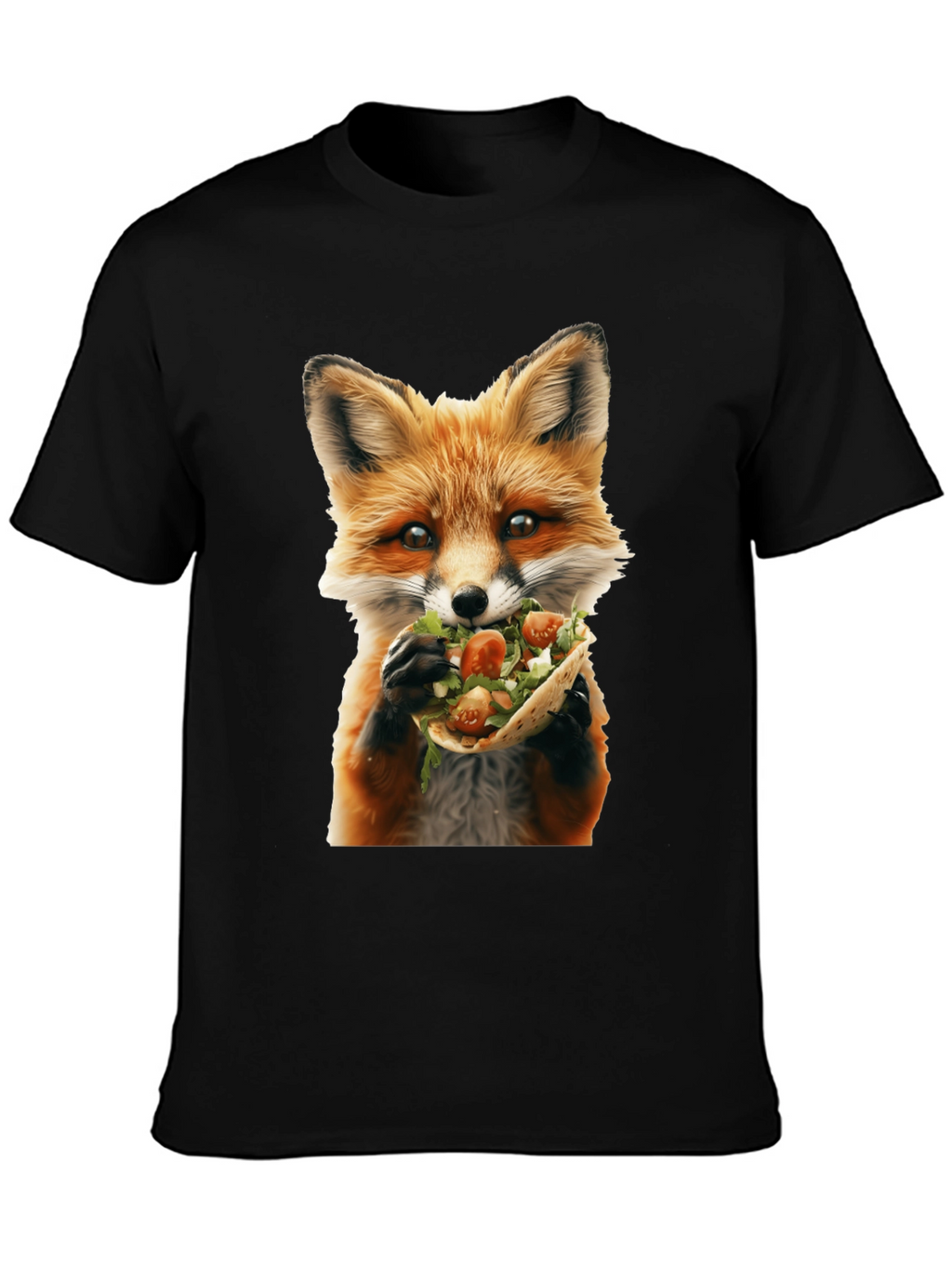 Fox Eating Taco Graphic T-Shirt