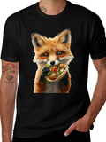 Fox Eating Taco Graphic T-Shirt