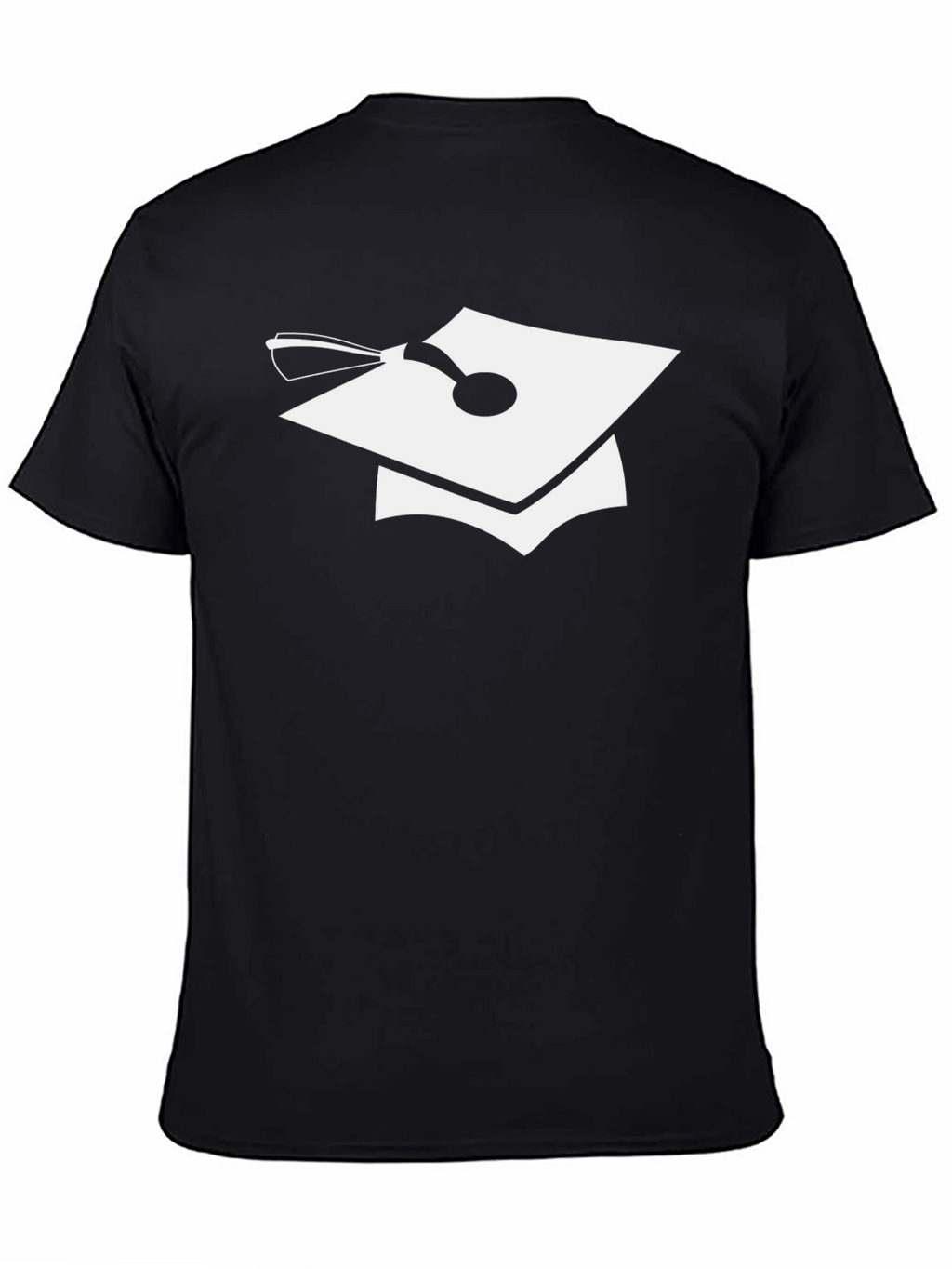 Graduation Cap Graphic Tee - Black