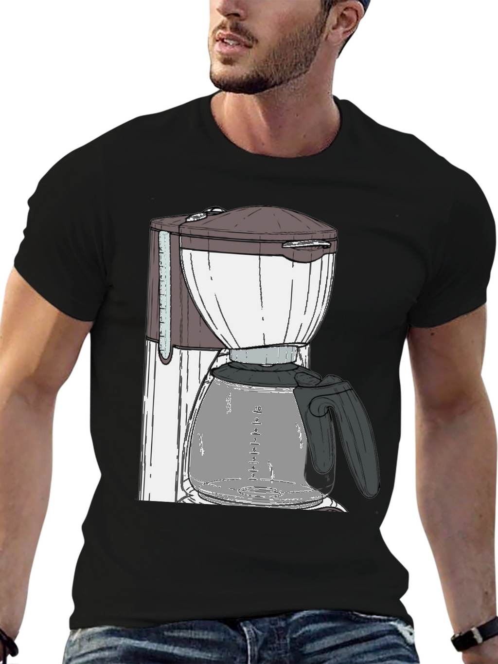 Coffee Maker Graphic Tee - Black T-Shirt