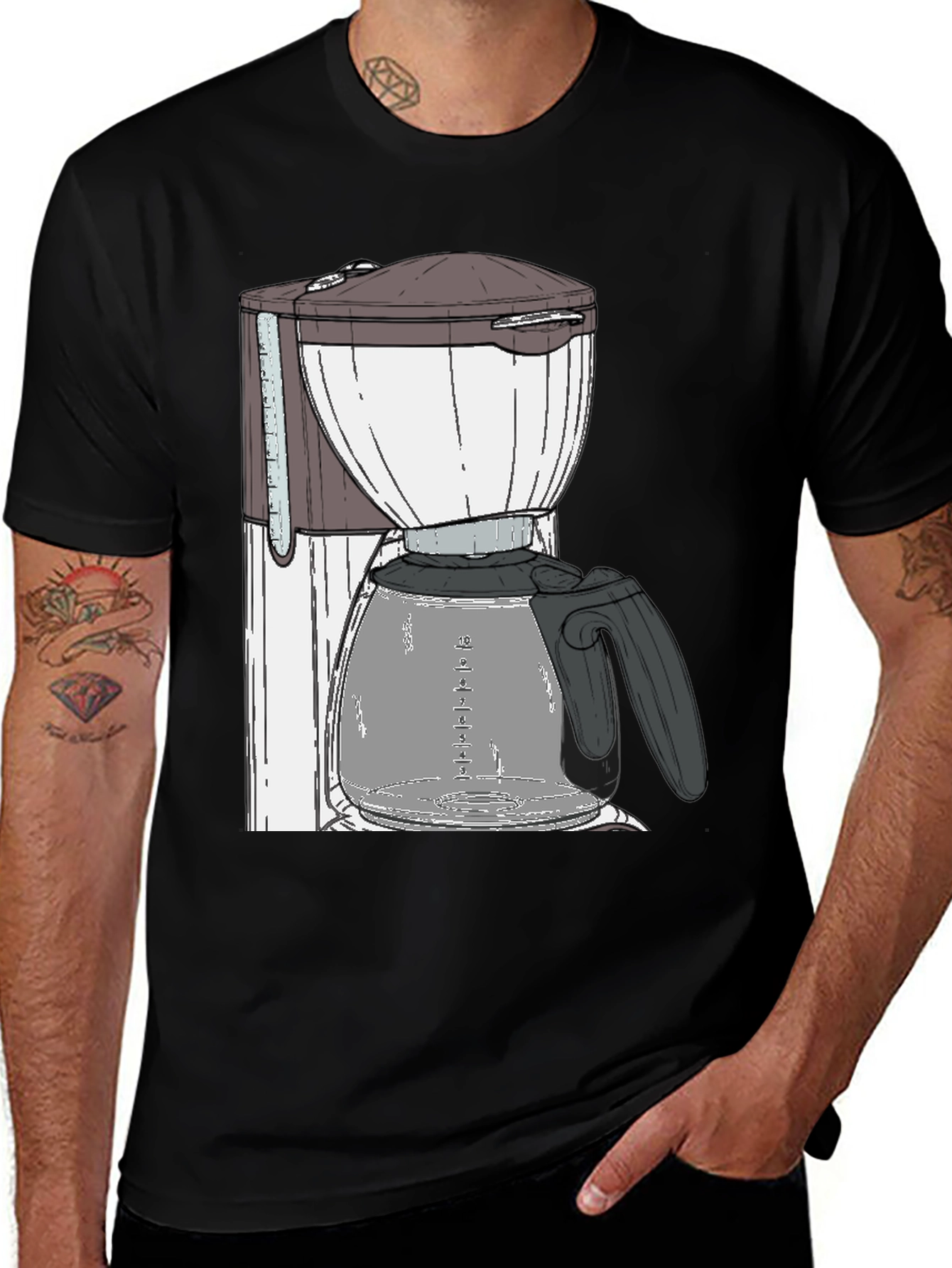 Coffee Maker Graphic Tee - Black T-Shirt