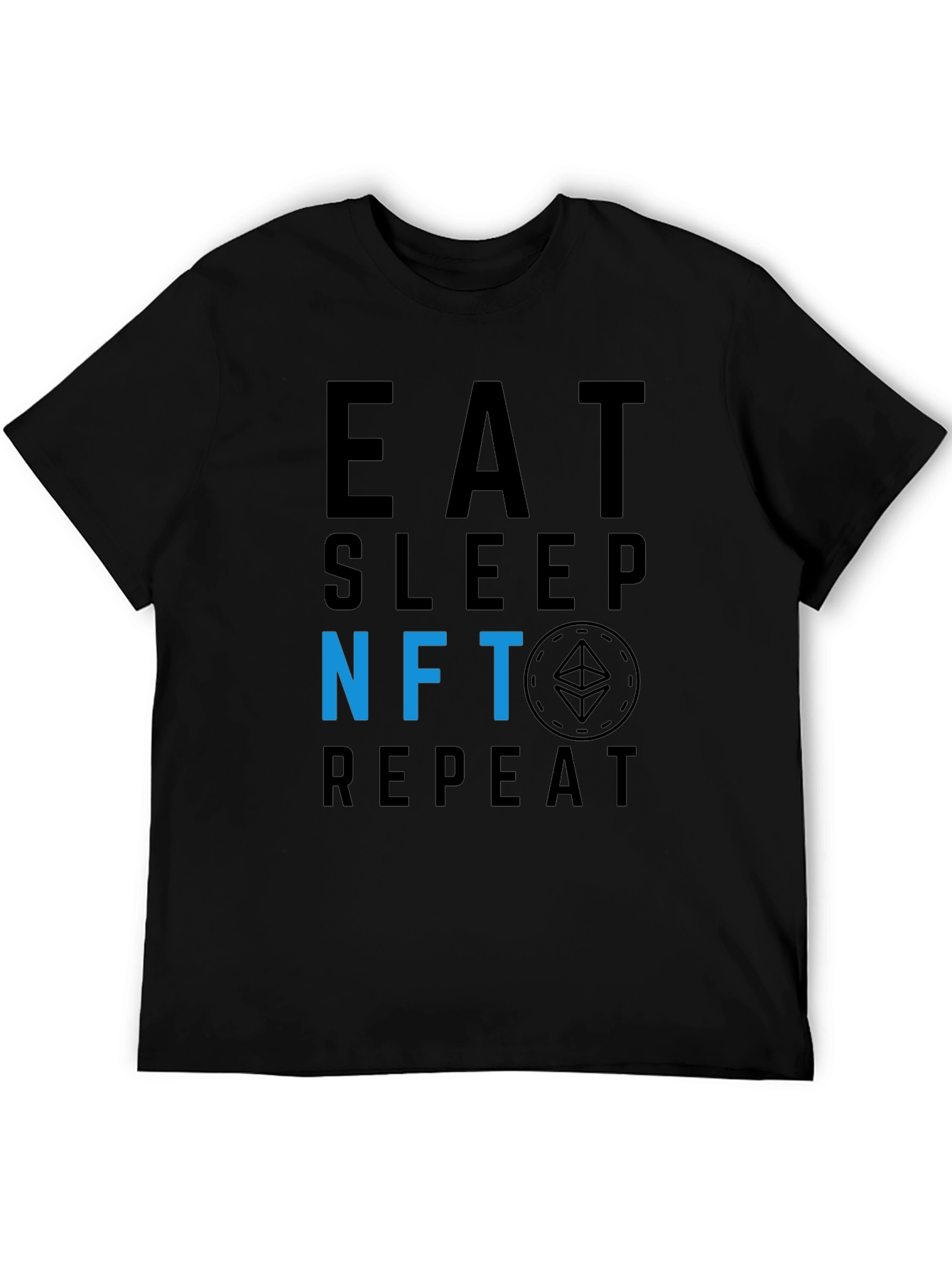 Eat Sleep NFT Repeat Black T-Shirt