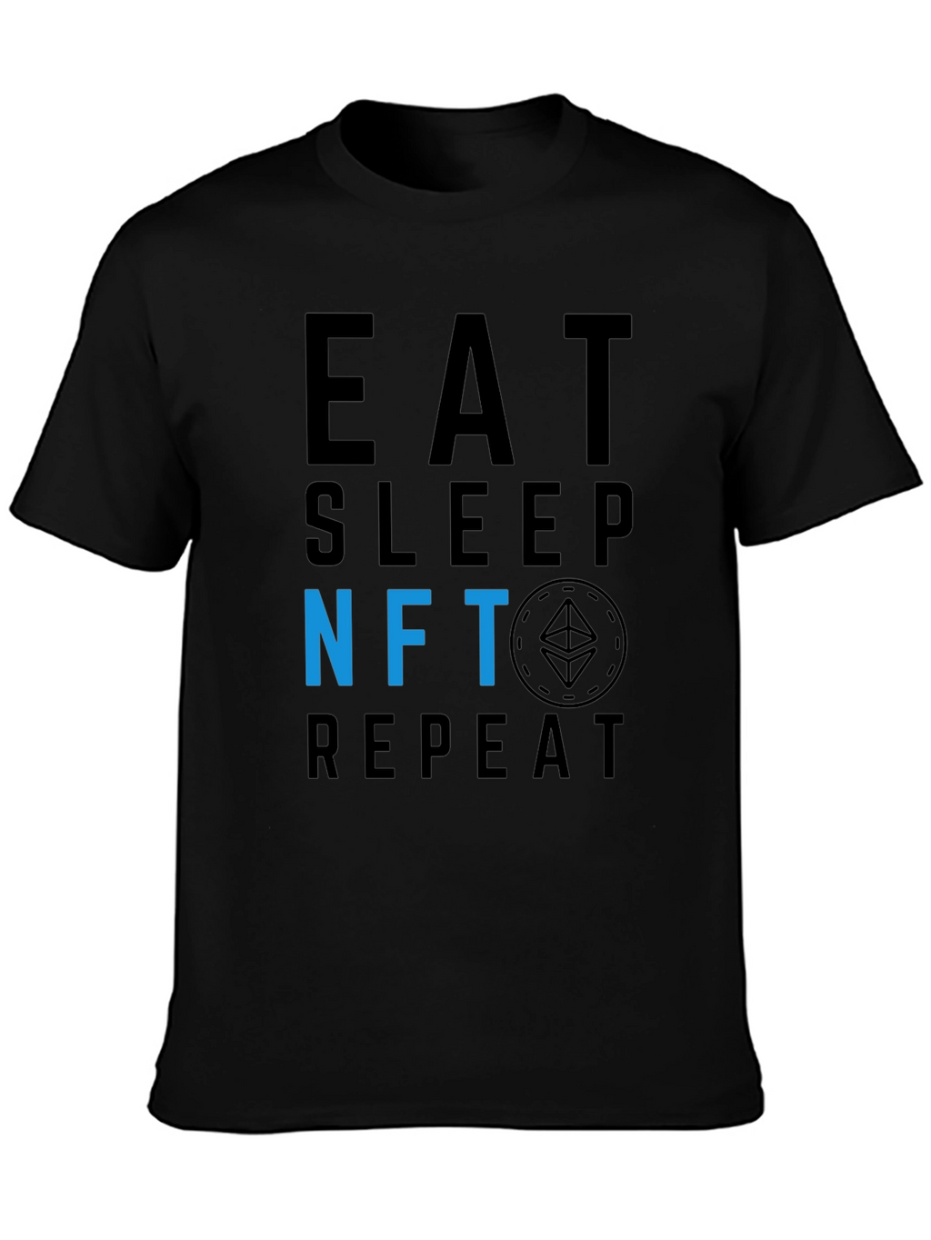 Eat Sleep NFT Repeat Black T-Shirt