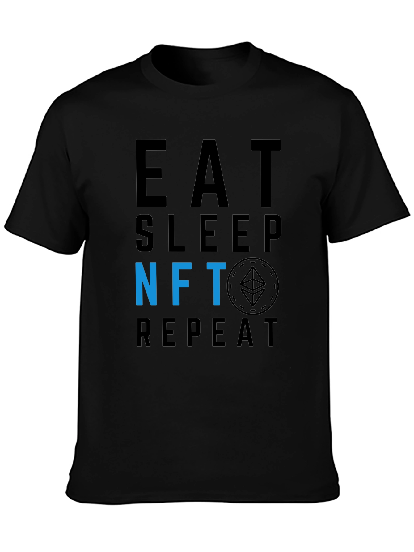 Eat Sleep NFT Repeat Black T-Shirt