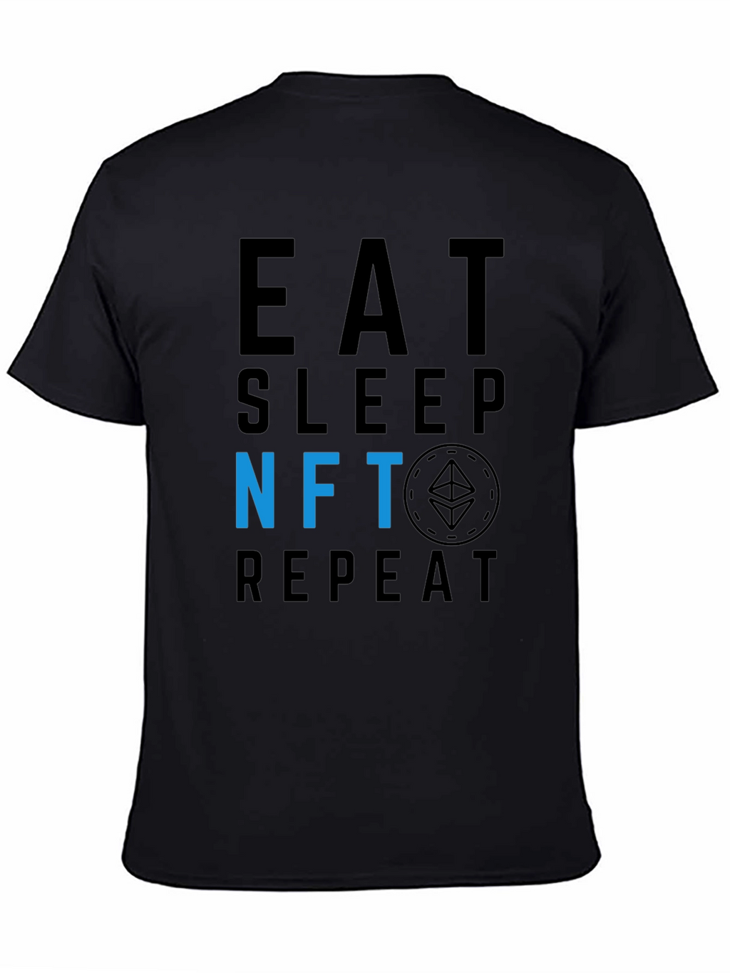 Eat Sleep NFT Repeat Black T-Shirt