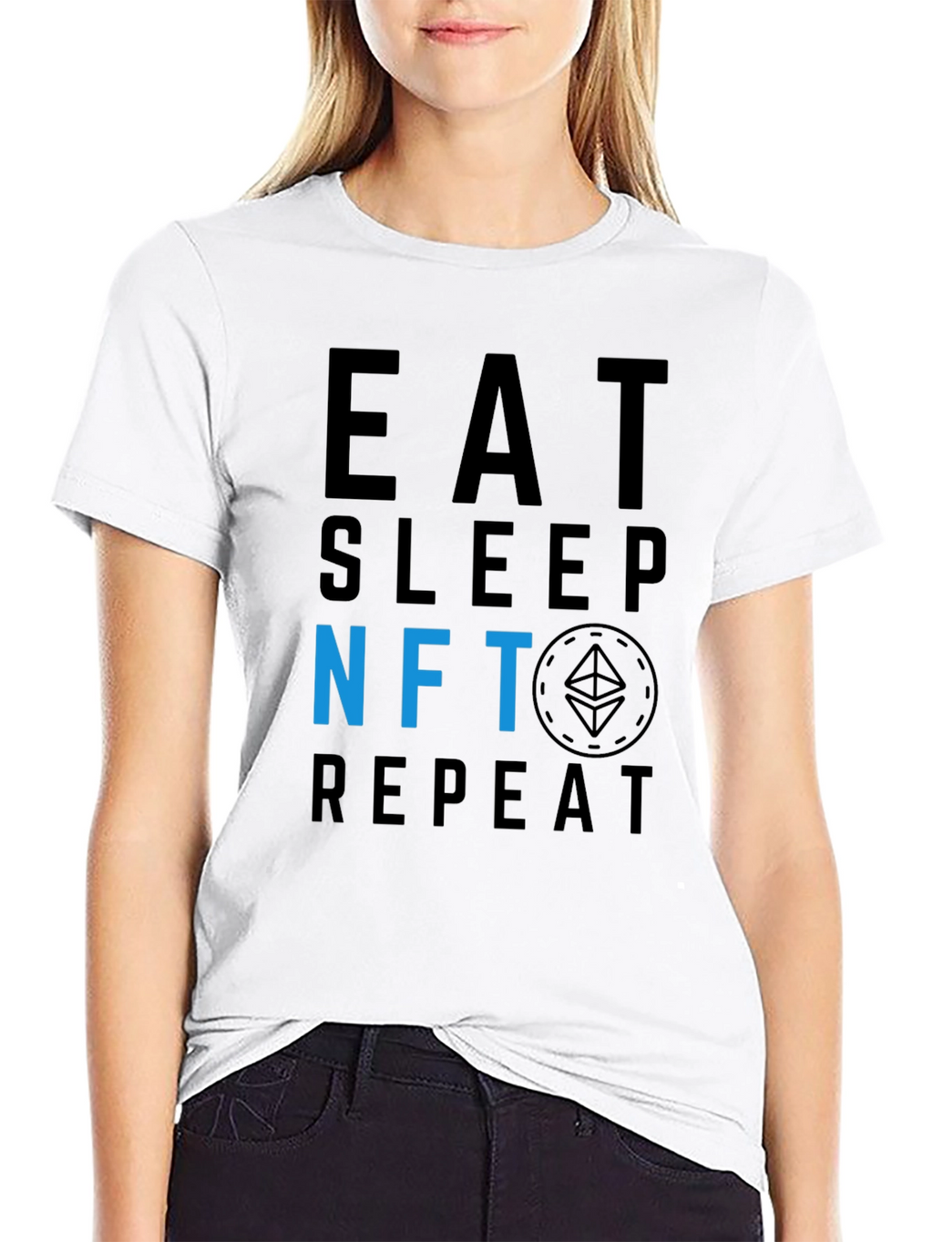 Eat Sleep NFT Repeat Black T-Shirt