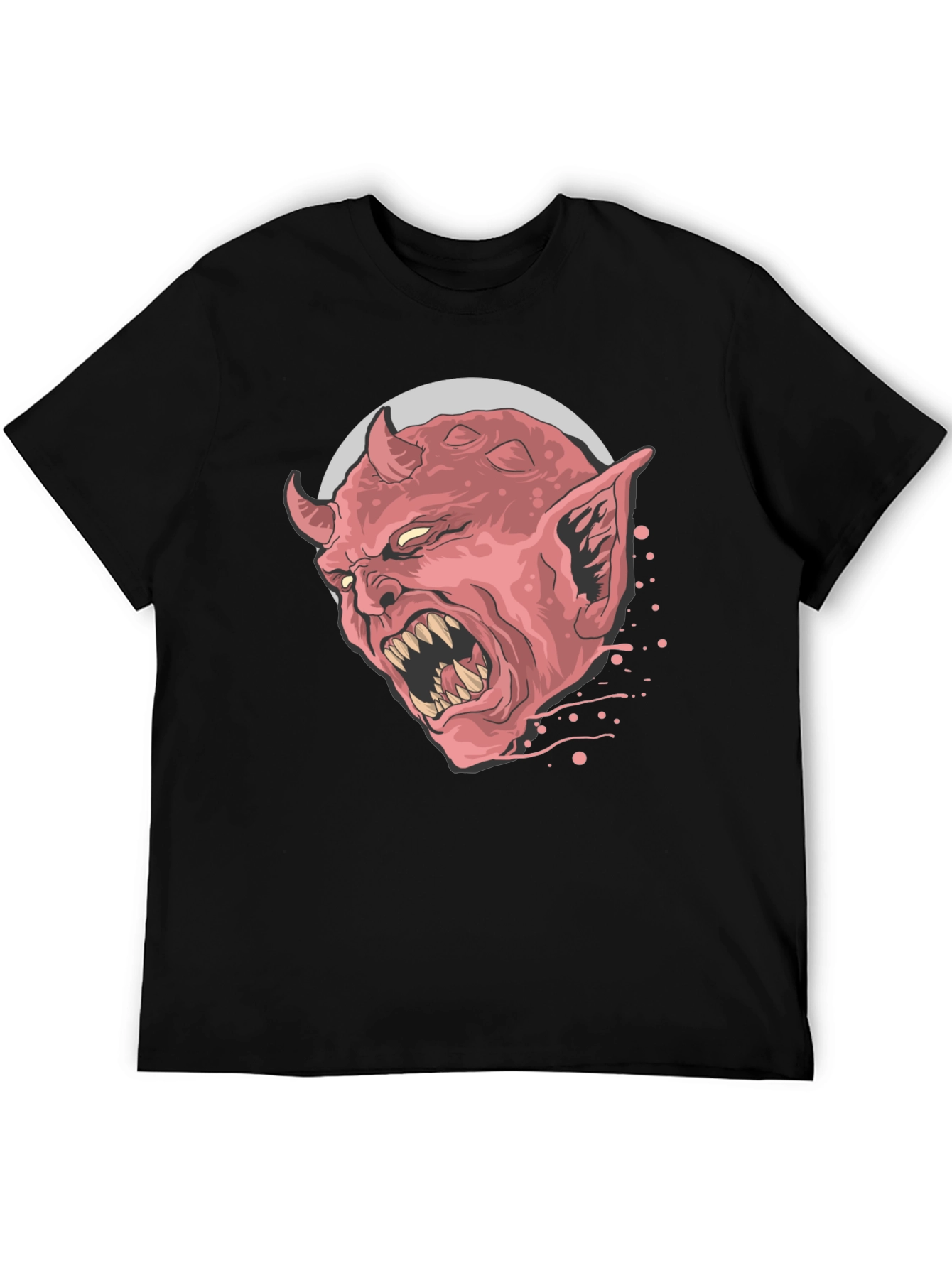 Demon Head Graphic Tee - Mens Black T-Shirt