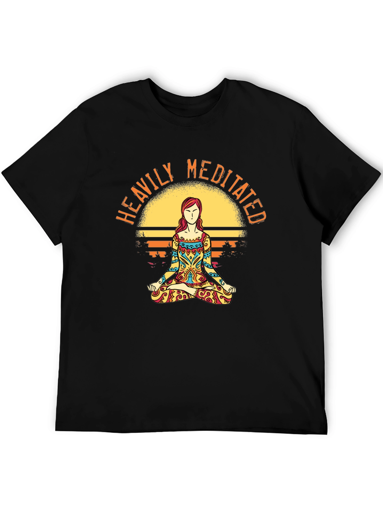 Heavily Meditated Graphic T-Shirt - Yoga Zen Tee