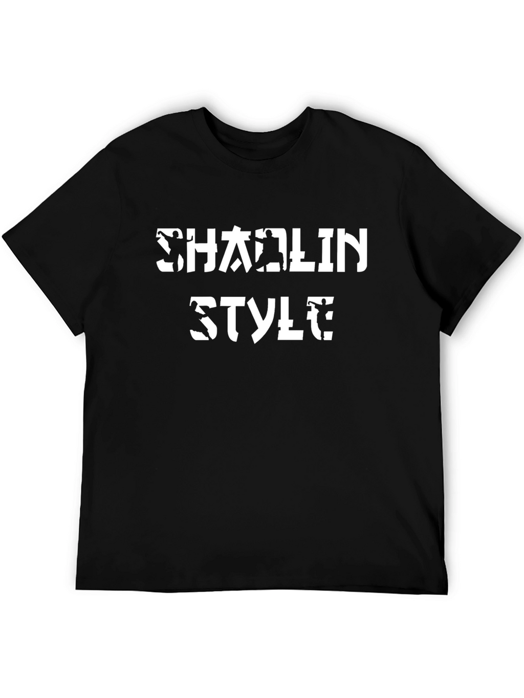 Shaolin Style Graphic Print Black T-Shirt