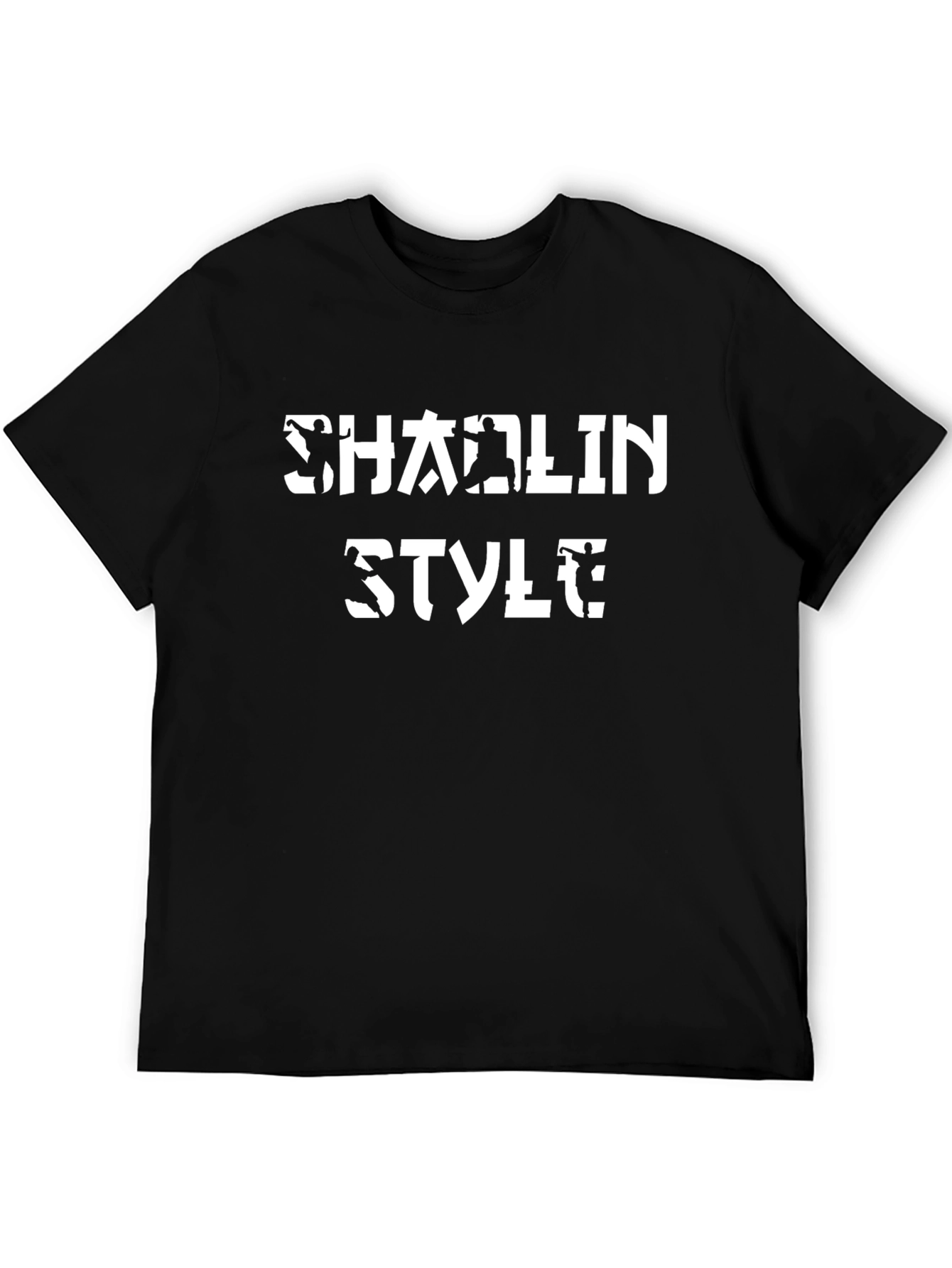 Shaolin Style Graphic Print Black T-Shirt