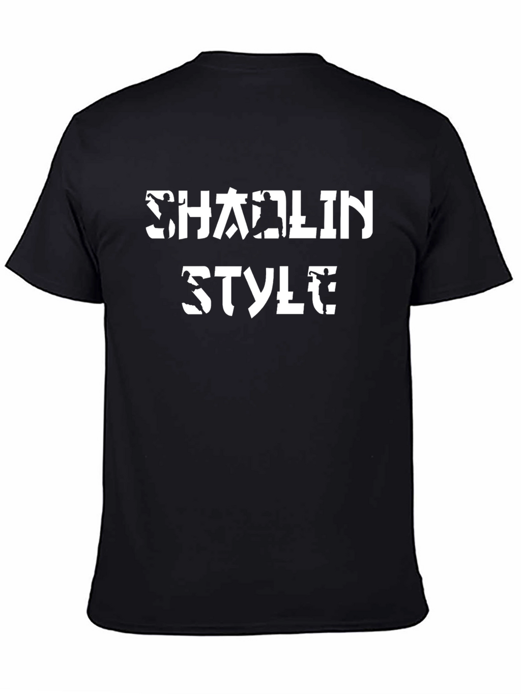 Shaolin Style Graphic Print Black T-Shirt