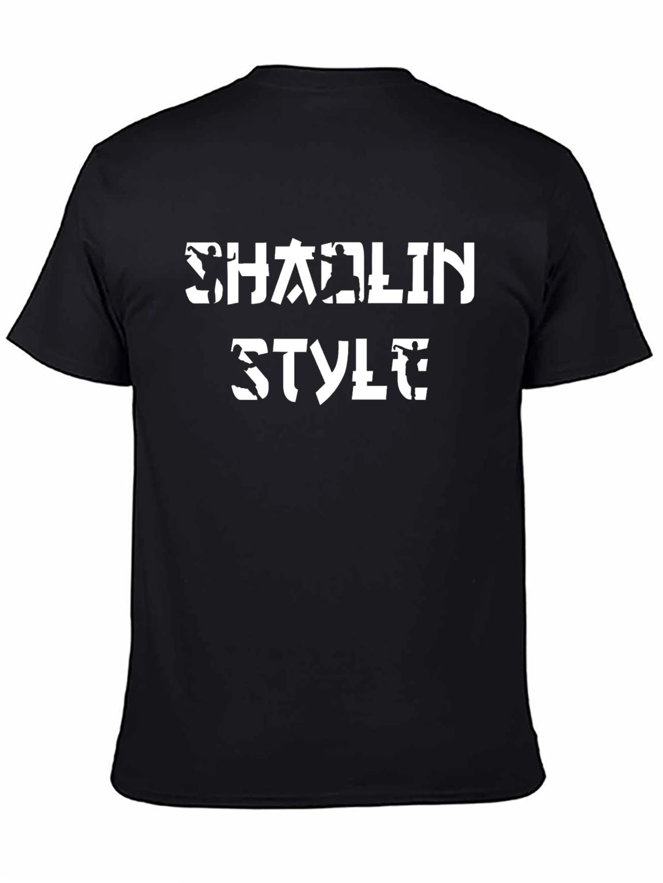 Shaolin Style Graphic Print Black T-Shirt