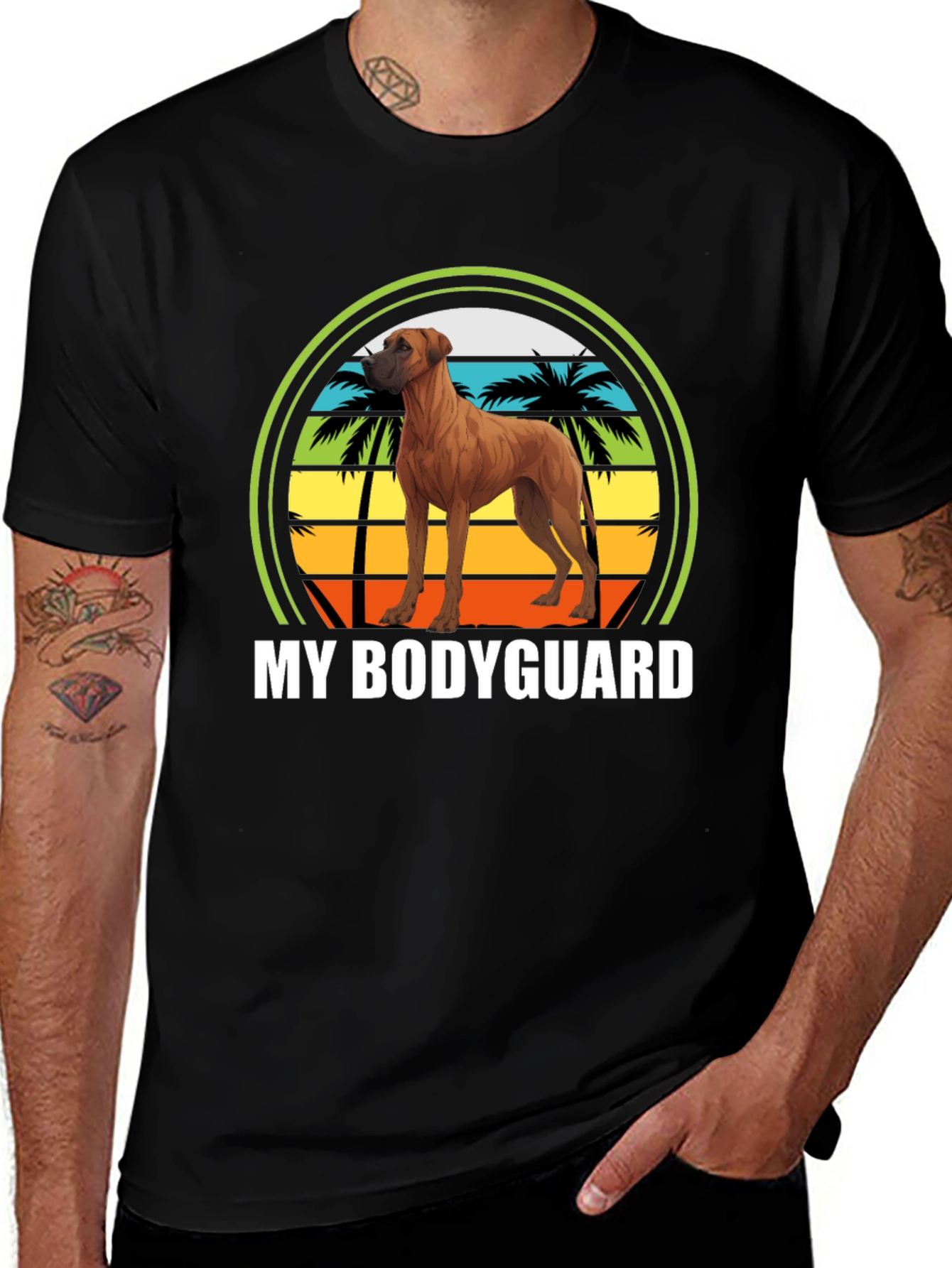 Rhodesian Ridgeback Bodyguard Graphic Tee