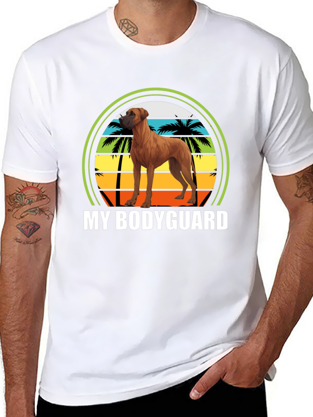 Rhodesian Ridgeback Bodyguard Graphic Tee