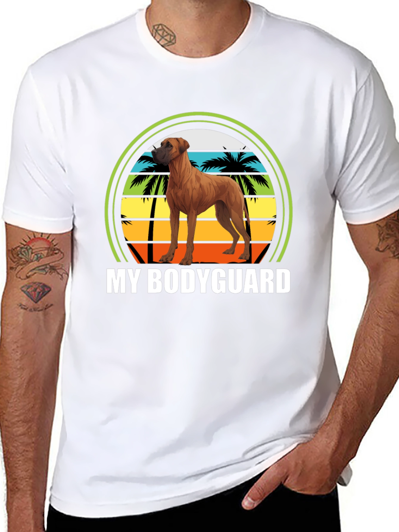 Rhodesian Ridgeback Bodyguard Graphic Tee