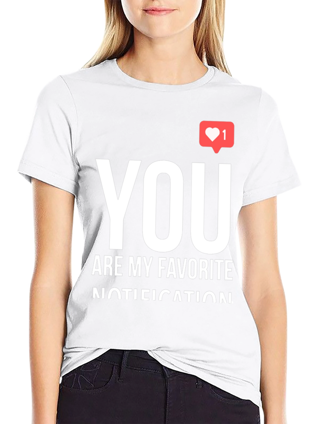 You Are My Favorite Notification Black Graphic Tee