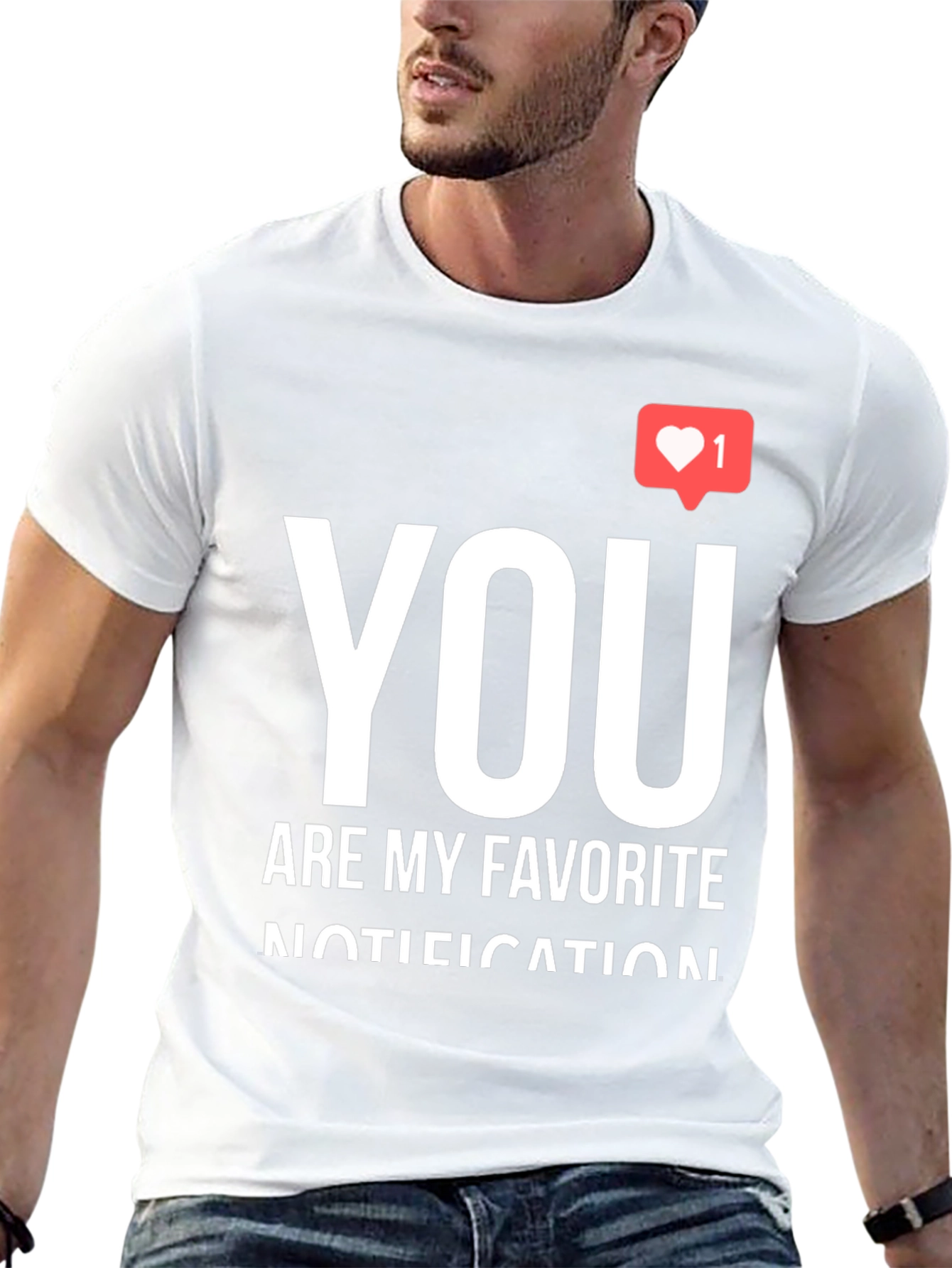 You Are My Favorite Notification Black Graphic Tee