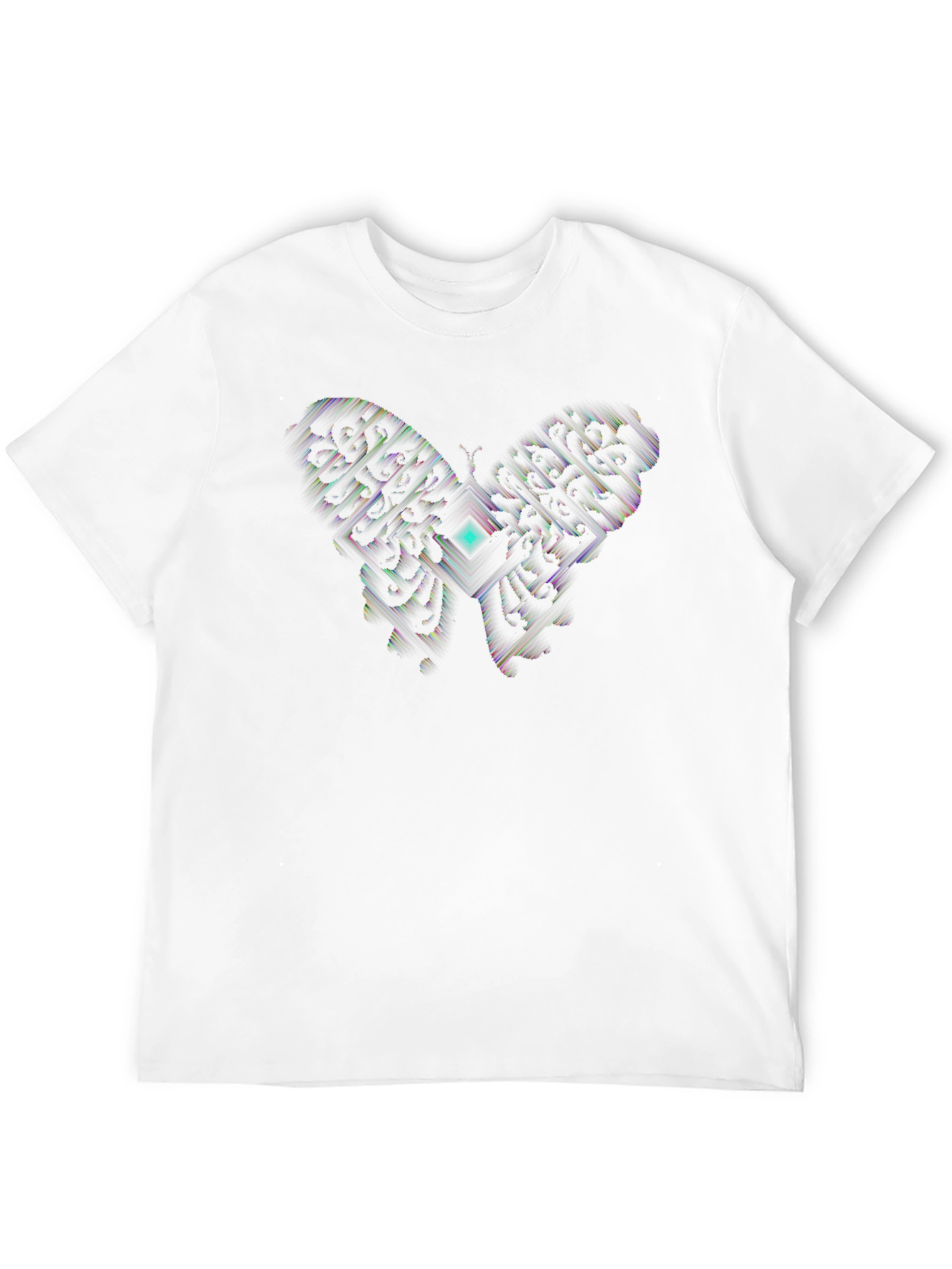 Abstract Butterfly Graphic Black T-Shirt