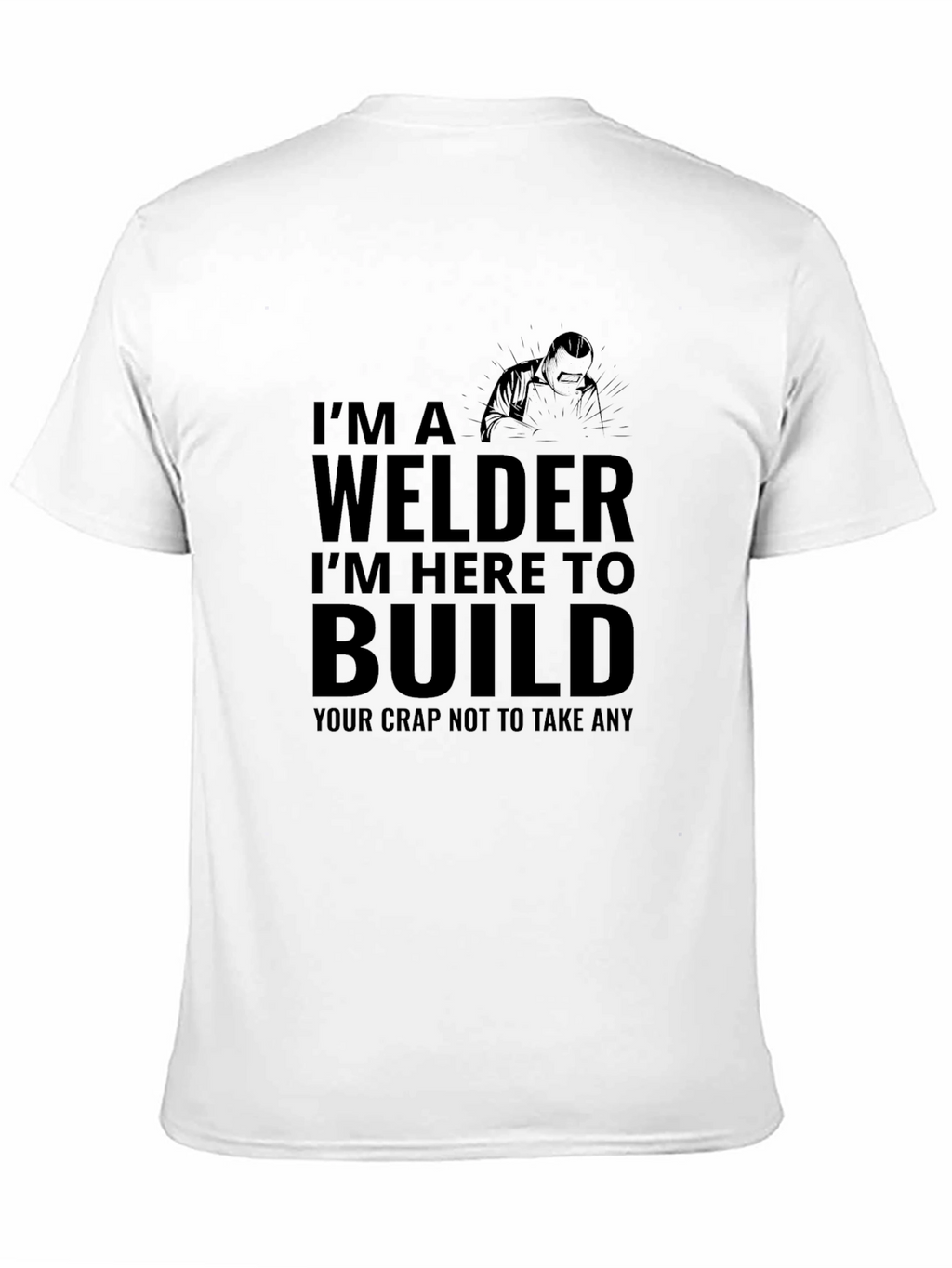 Welder Build T-Shirt - Mens Black Graphic Tee