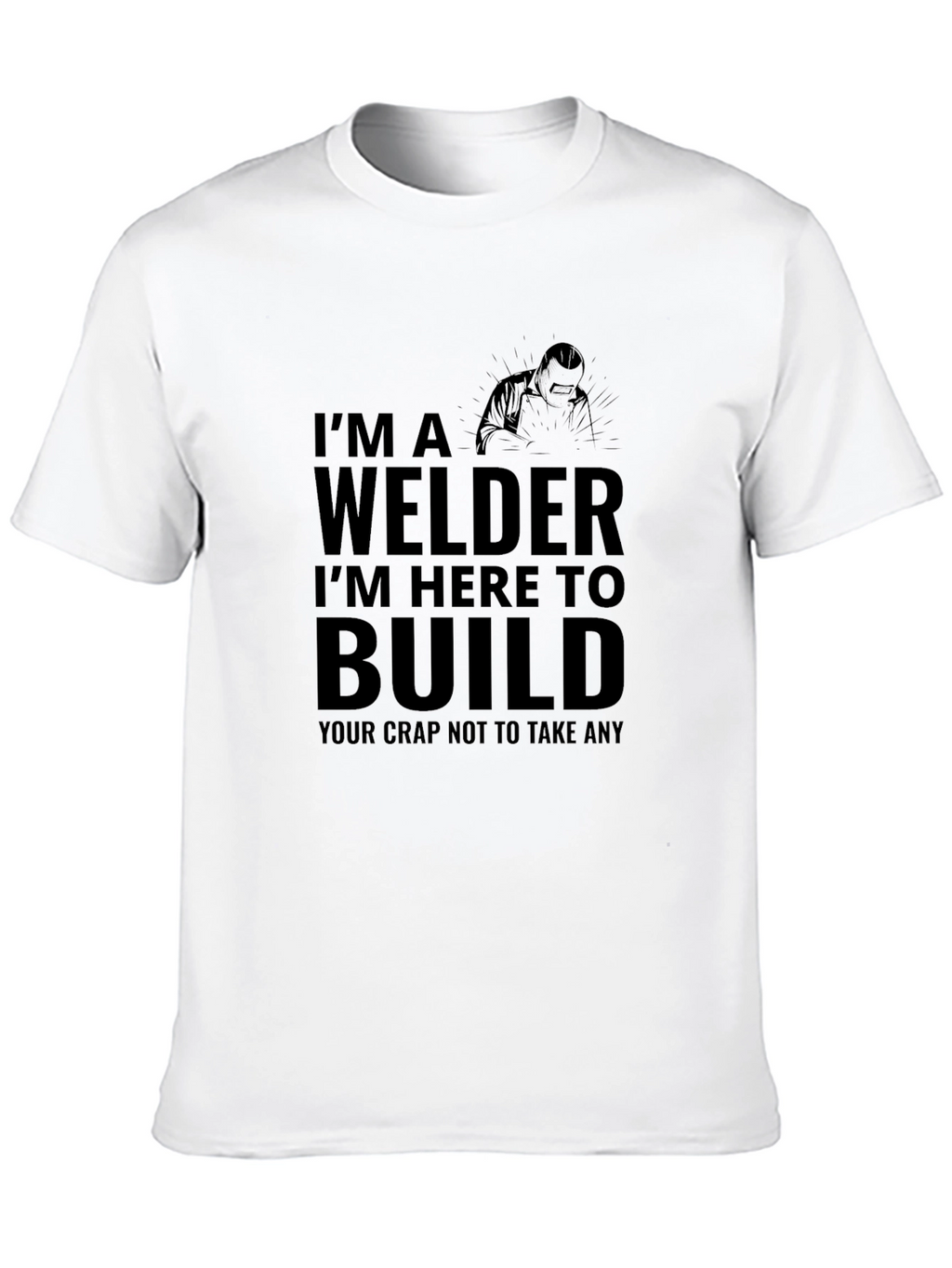 Welder Build T-Shirt - Mens Black Graphic Tee