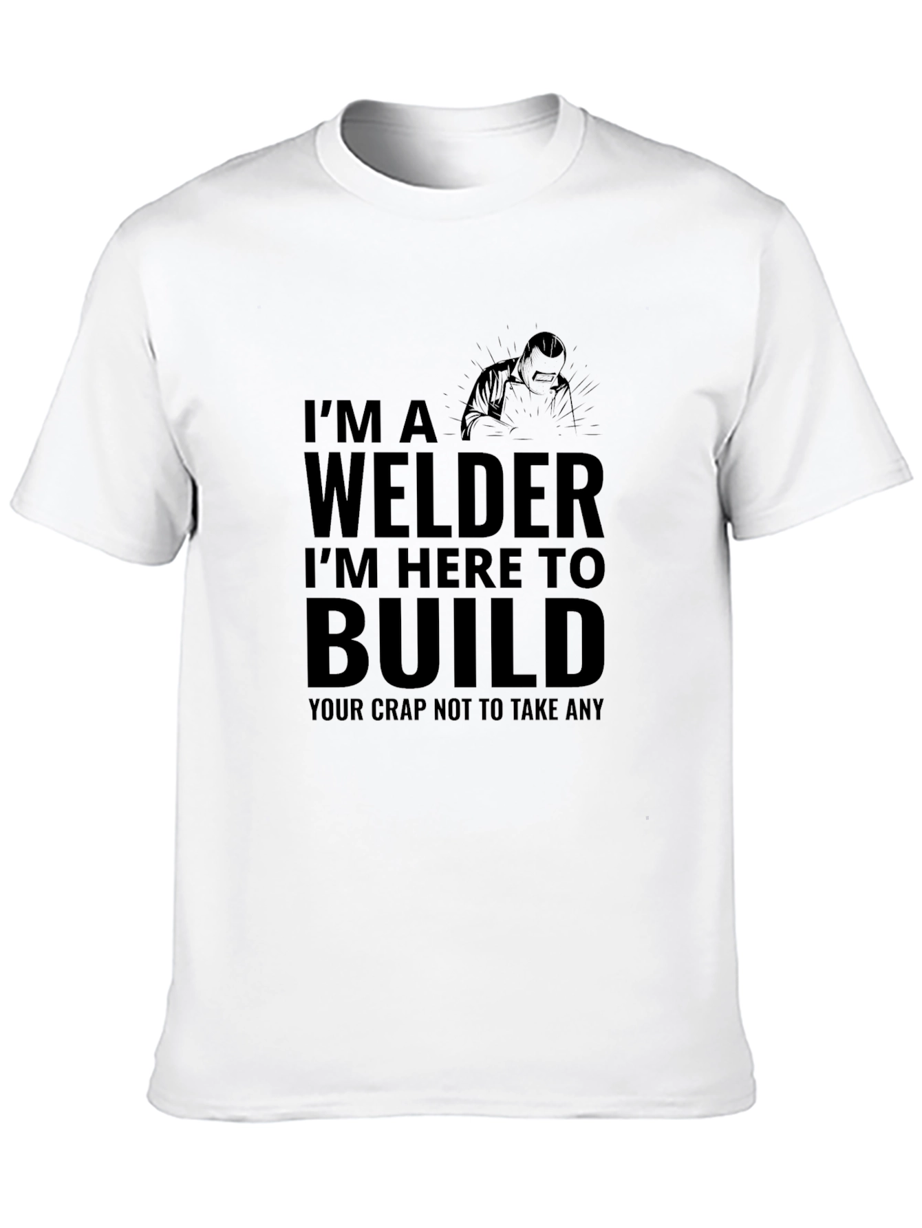 Welder Build T-Shirt - Mens Black Graphic Tee
