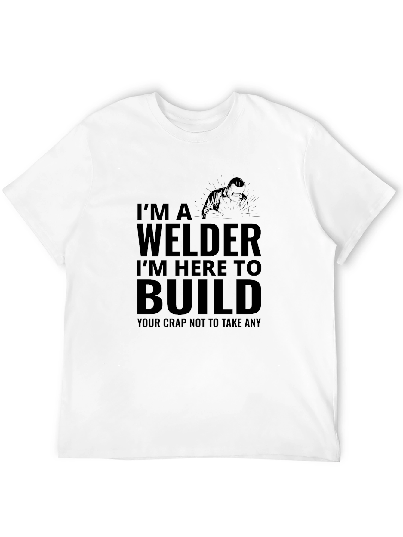 Welder Build T-Shirt - Mens Black Graphic Tee