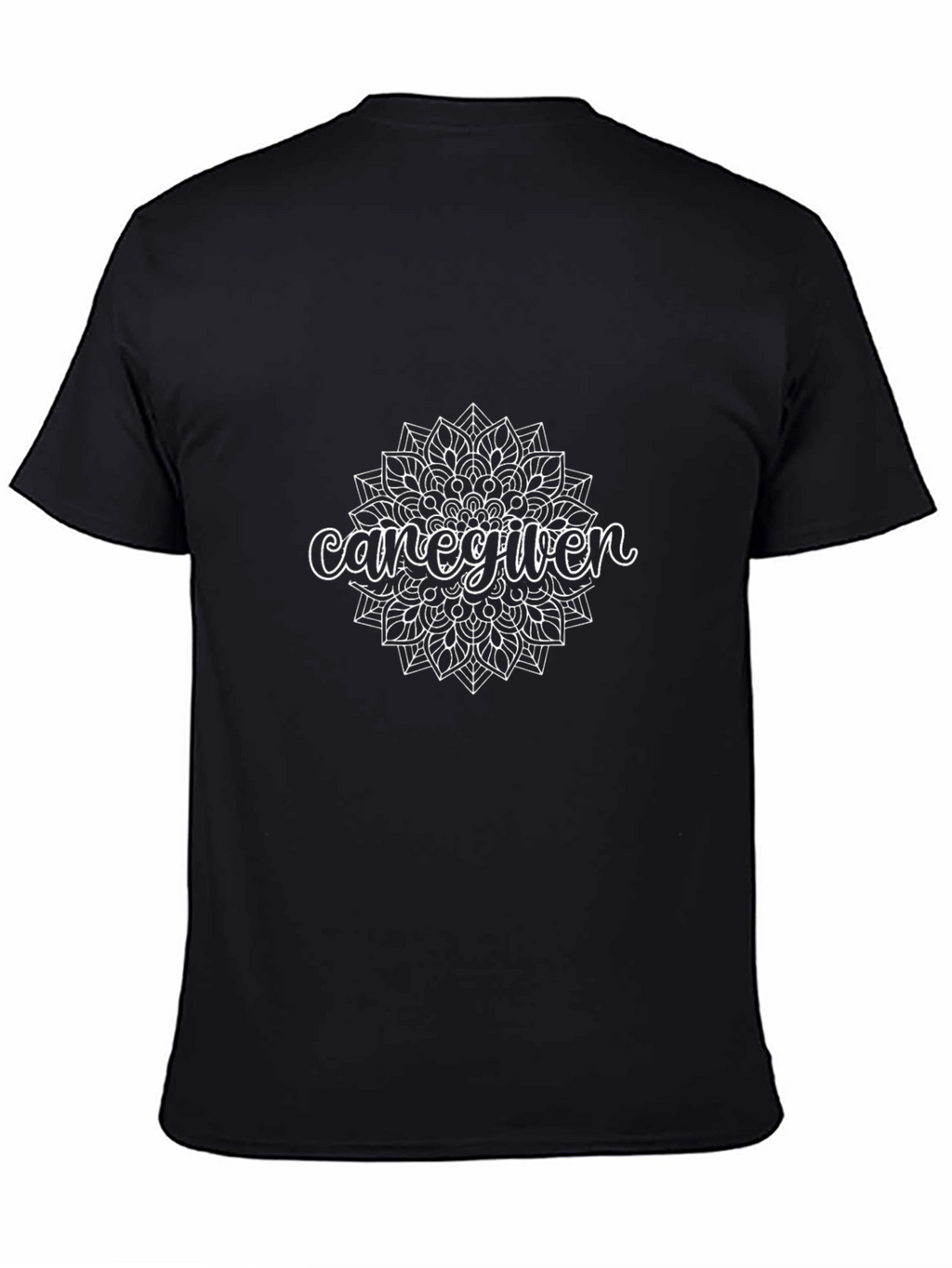 Caregiver Mandala Graphic T-Shirt - Black