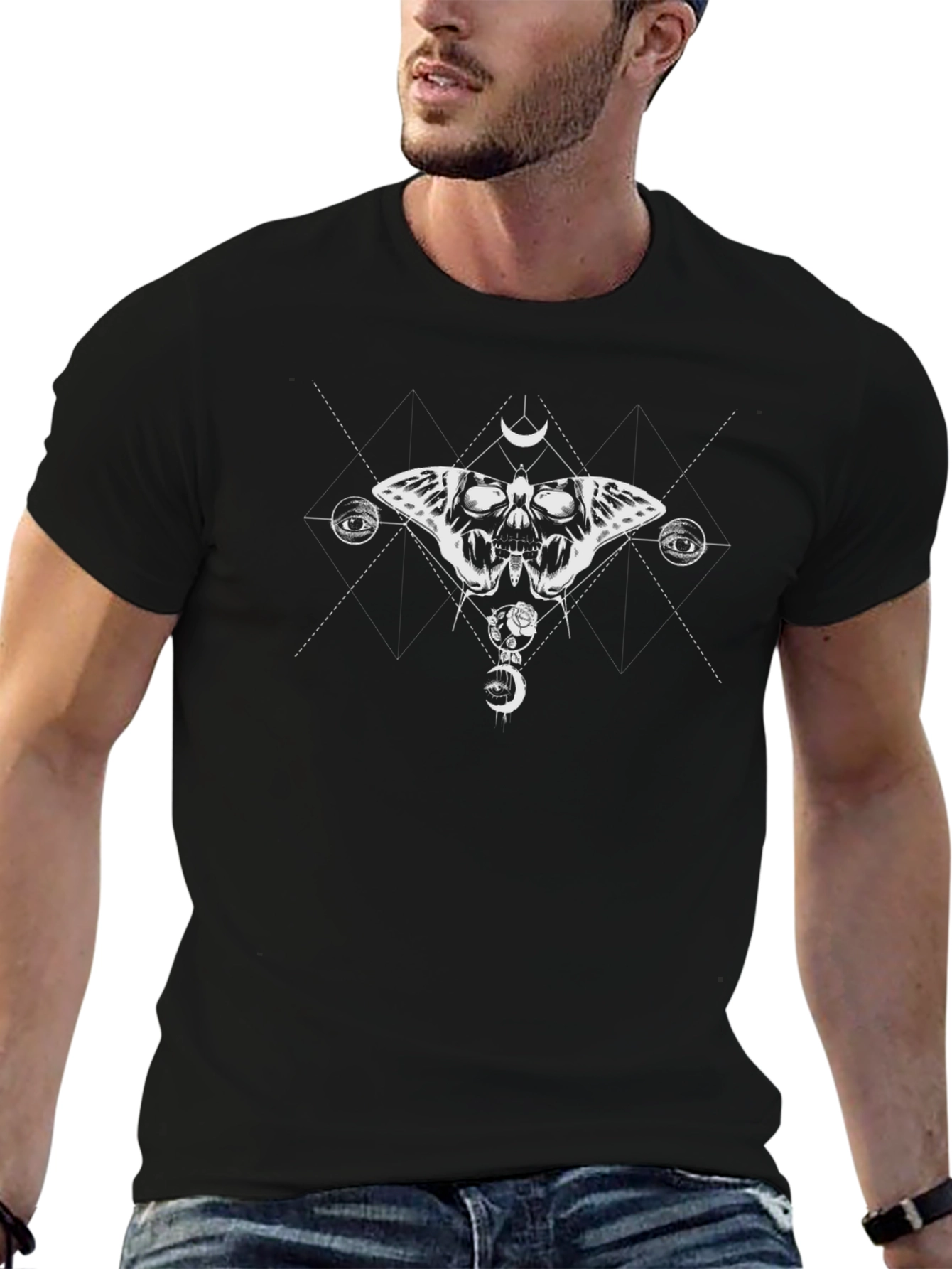 Occult Moth Skull Graphic Tee