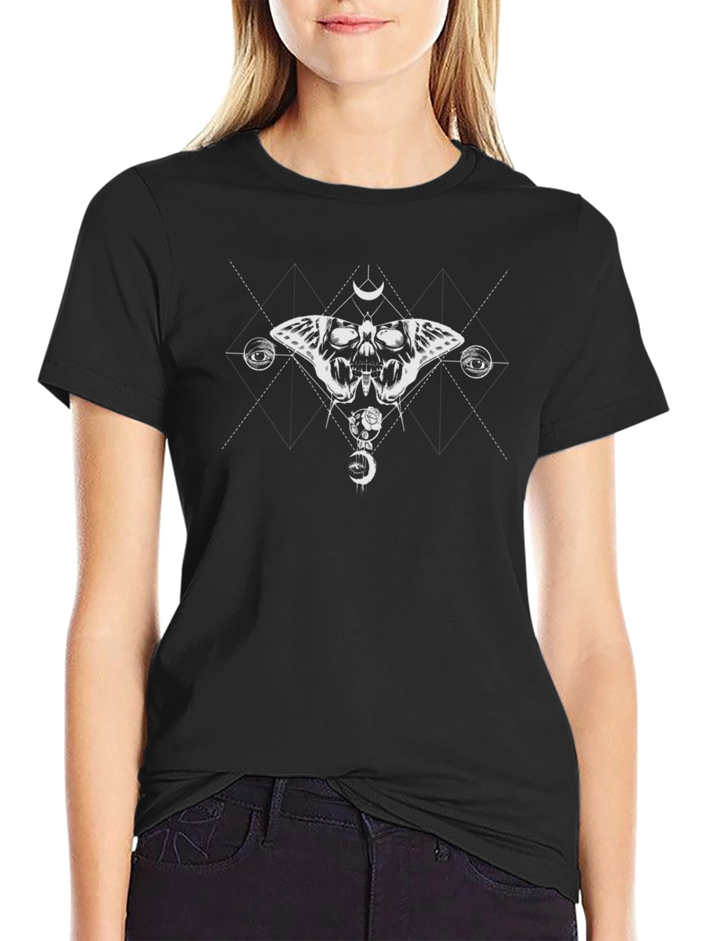 Occult Moth Skull Graphic Tee