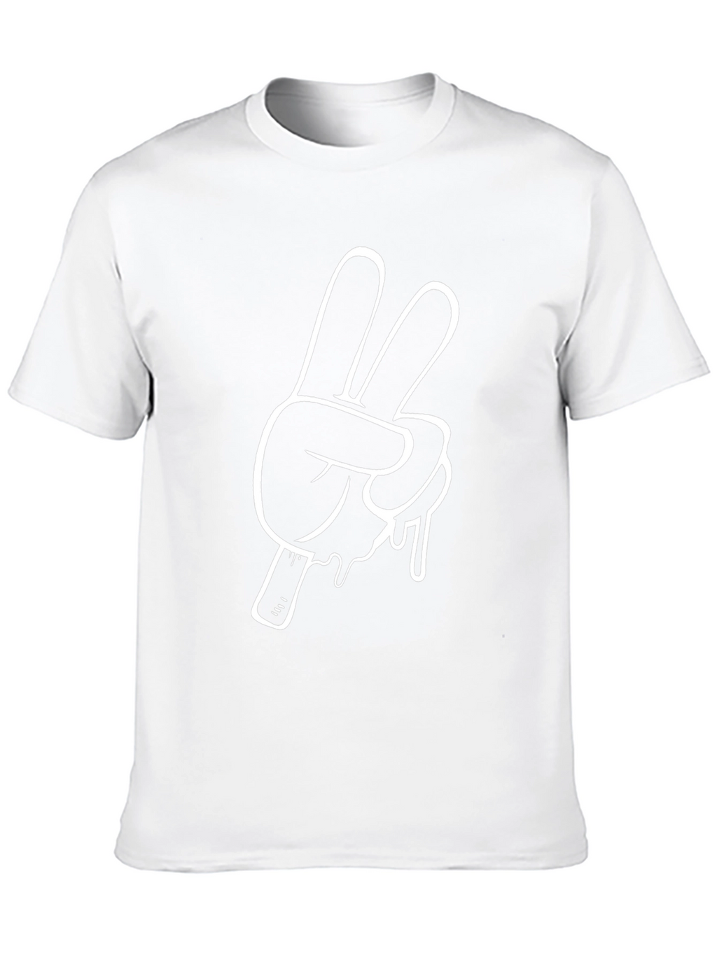 Cool Peace Sign Graphic Tee - Black