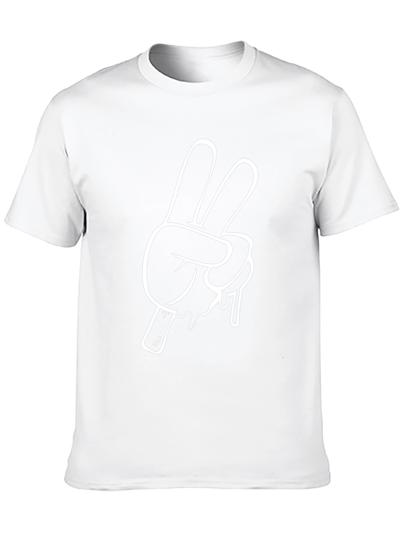 Cool Peace Sign Graphic Tee - Black