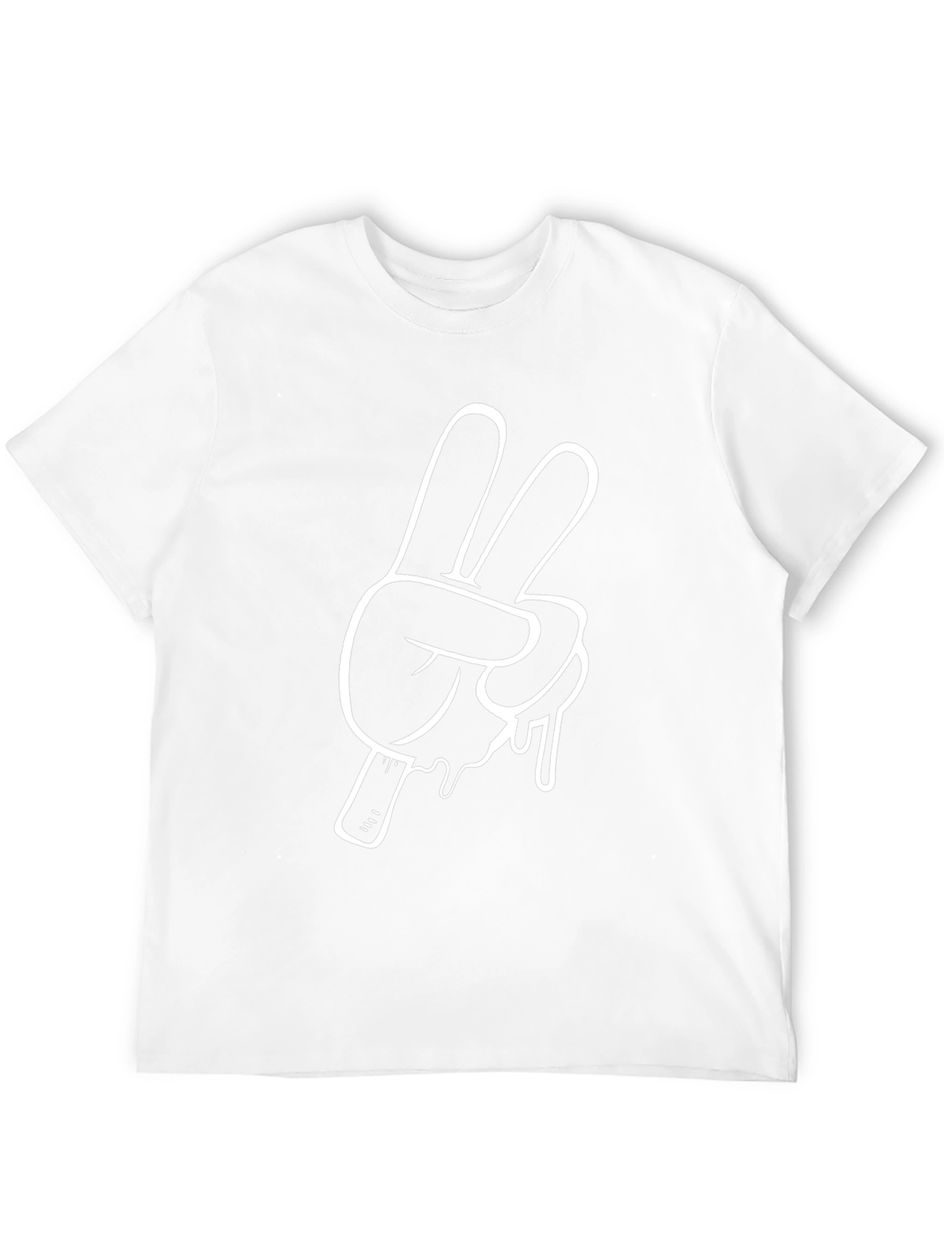 Cool Peace Sign Graphic Tee - Black
