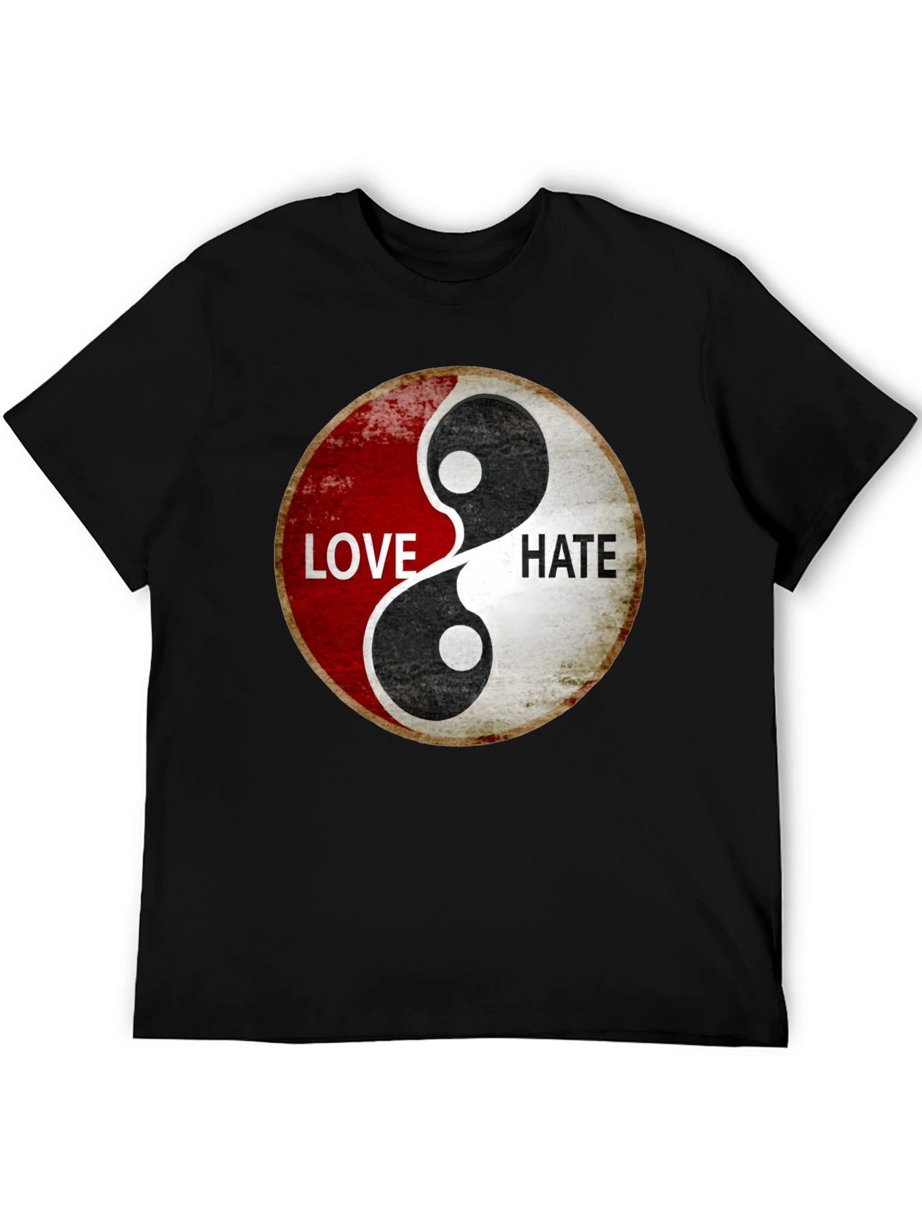 Yin Yang Love Hate Graphic T-Shirt