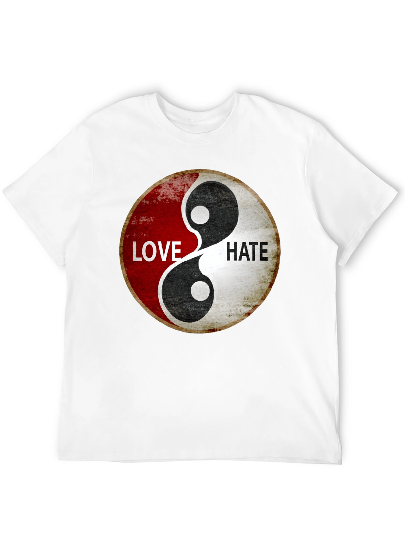 Yin Yang Love Hate Graphic T-Shirt