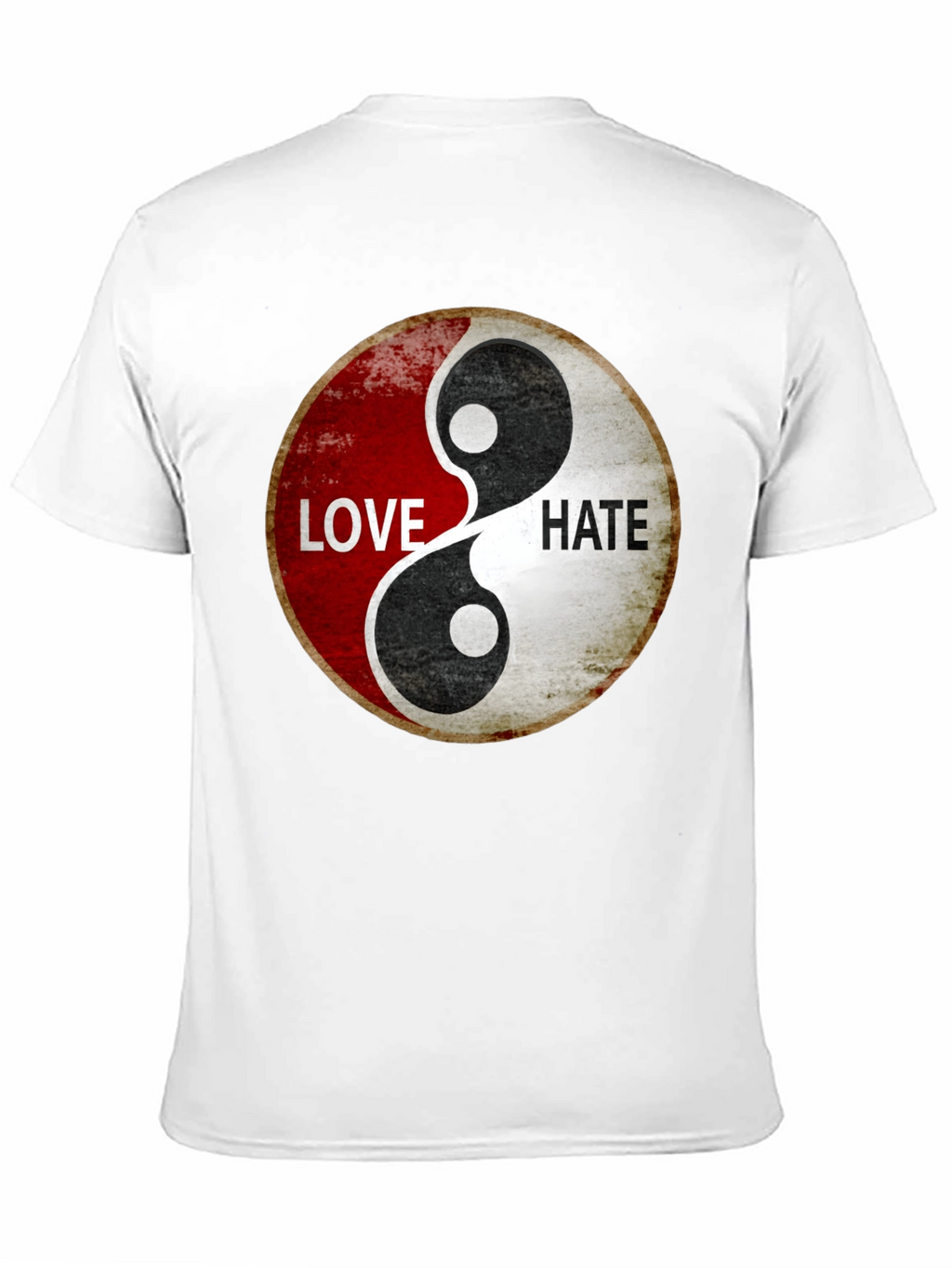 Yin Yang Love Hate Graphic T-Shirt